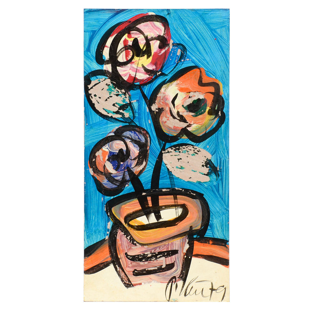 Peter Keil Original 1979 Acrylic Painting on Masonite