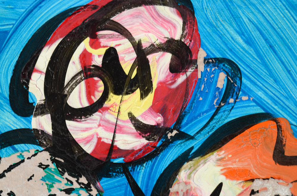 Peter Keil Original 1979 Acrylic Painting on Masonite