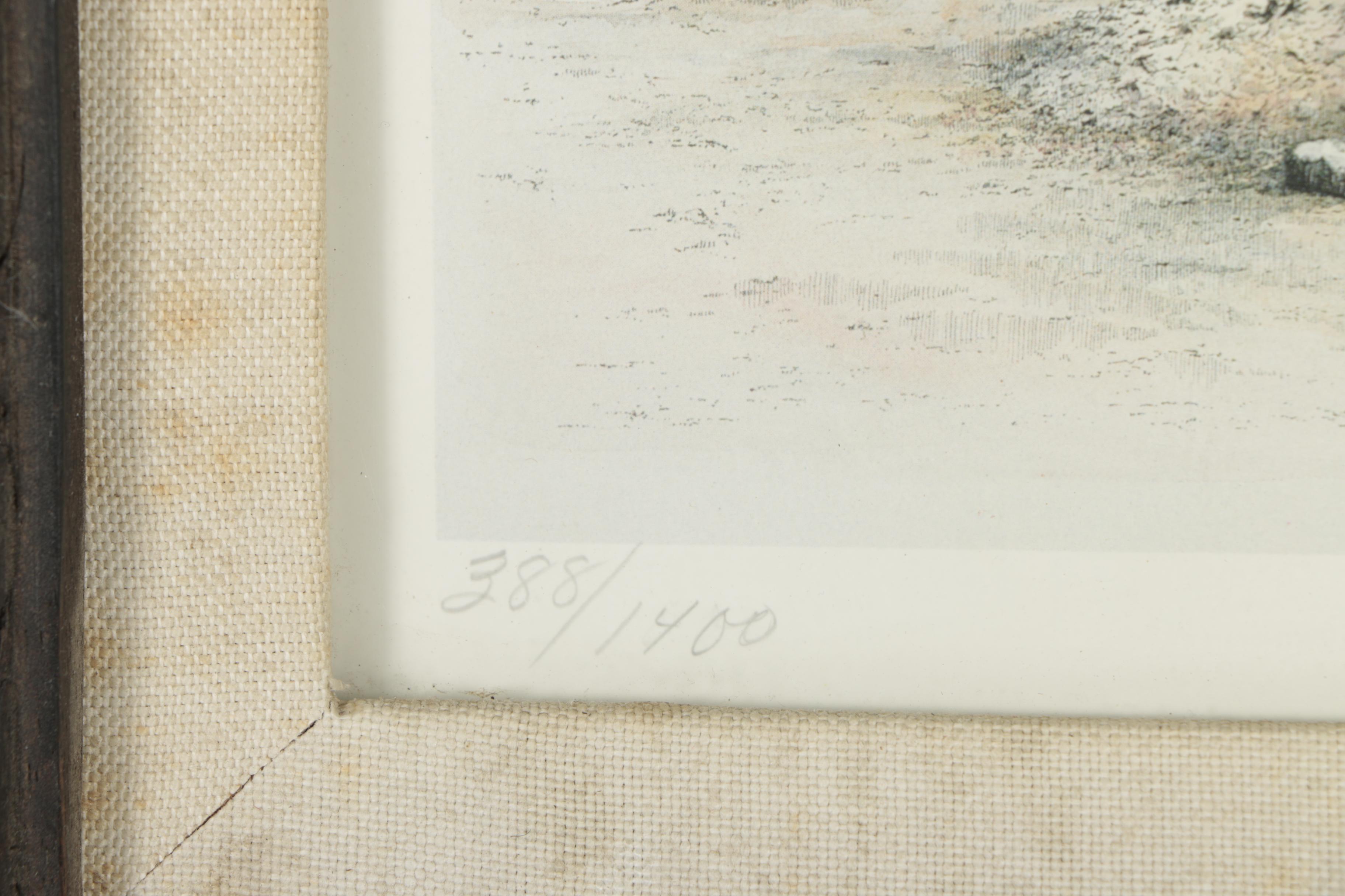 Sharon Pedersen 1980s Limited Edition Offset Lithograph of Taos Pueblo