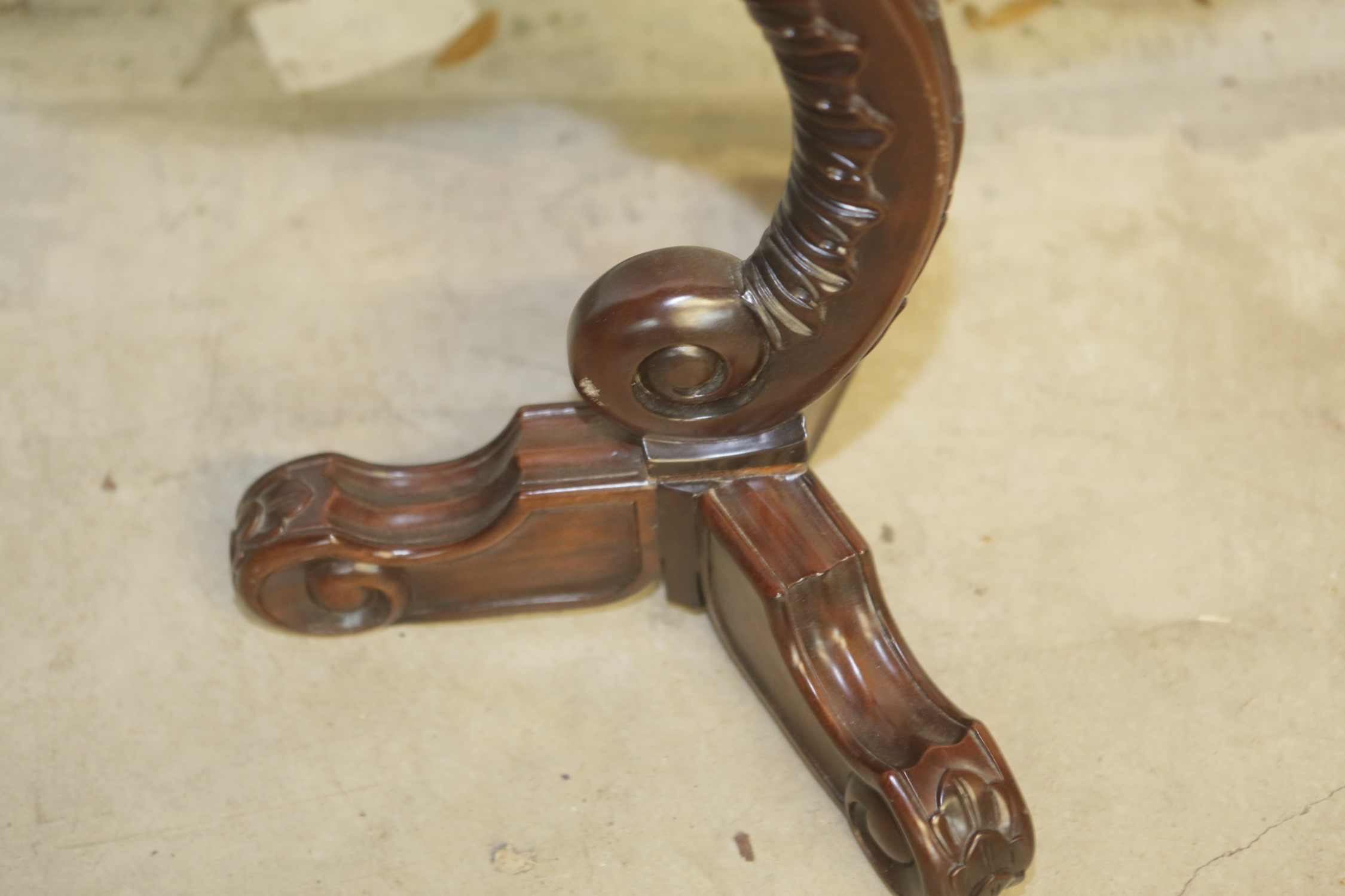 Wooden Pedestal Accent Table