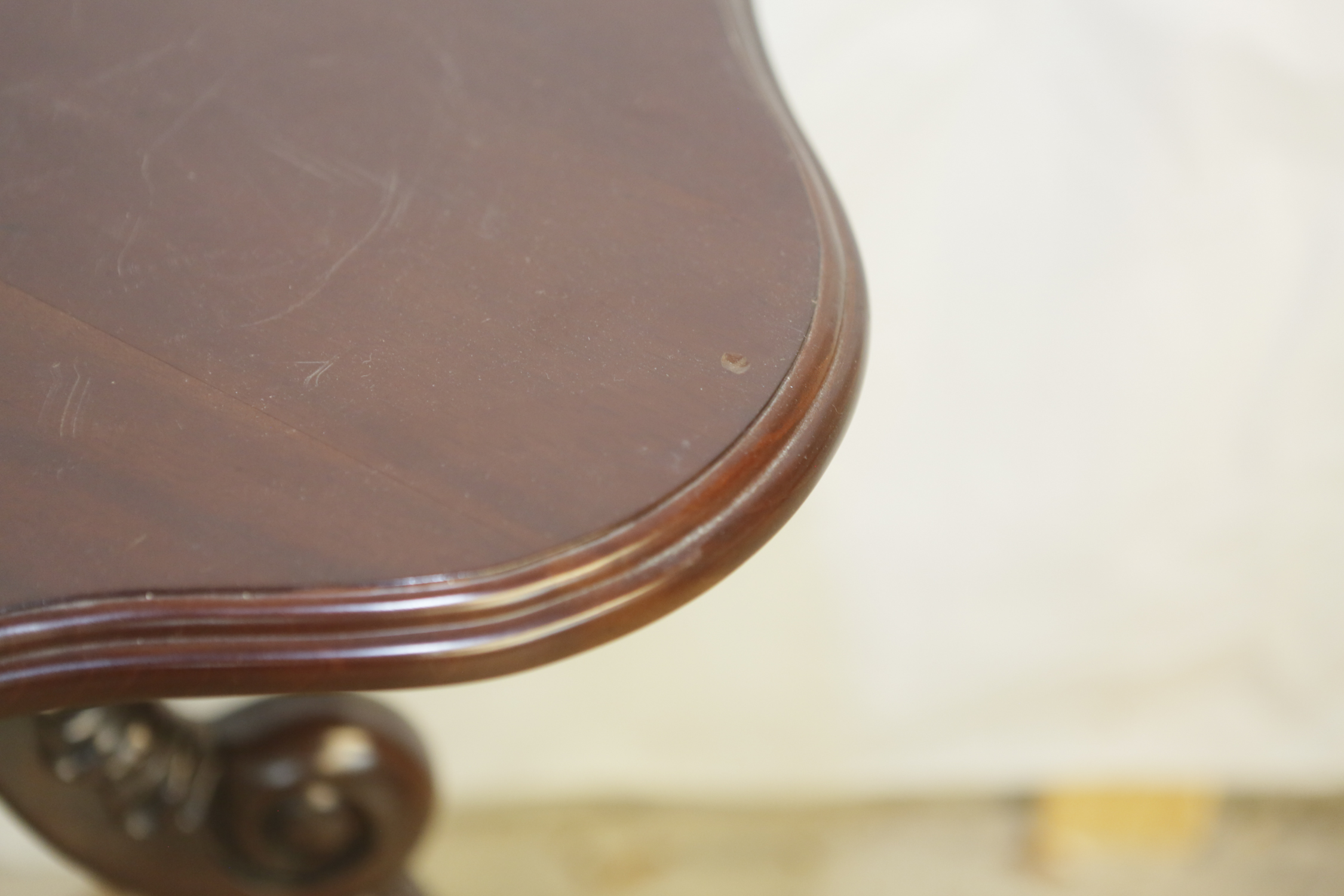 Wooden Pedestal Accent Table