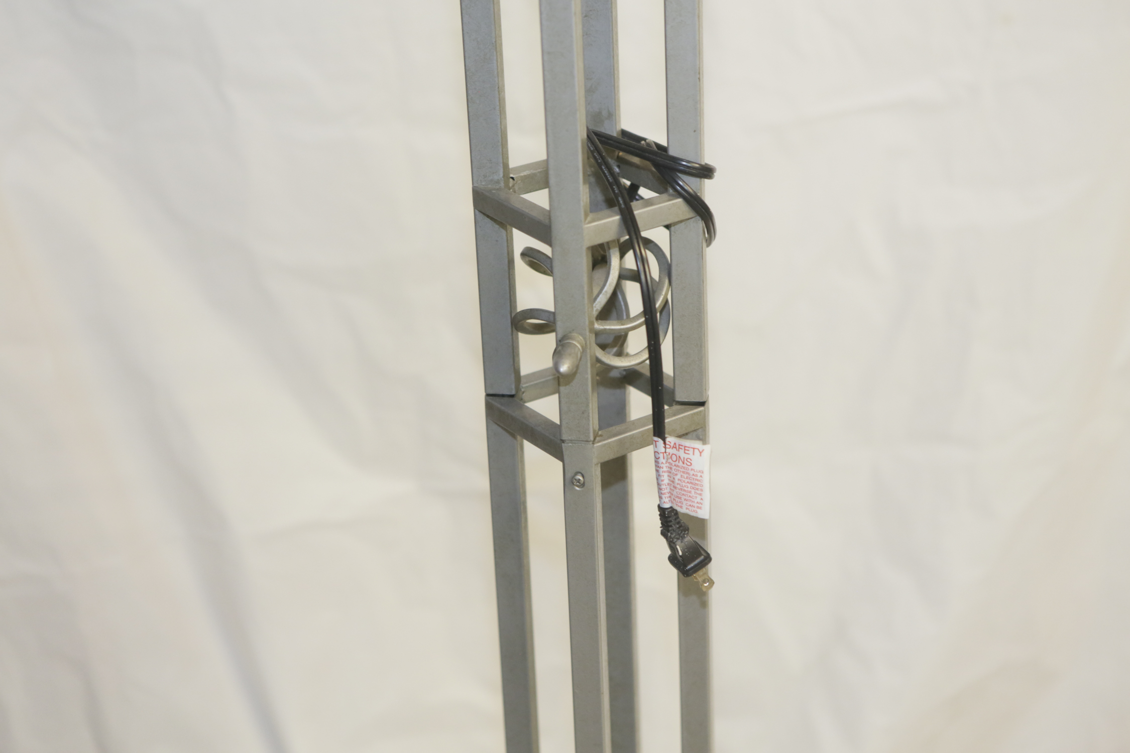 Silver Tone Floor Lamp