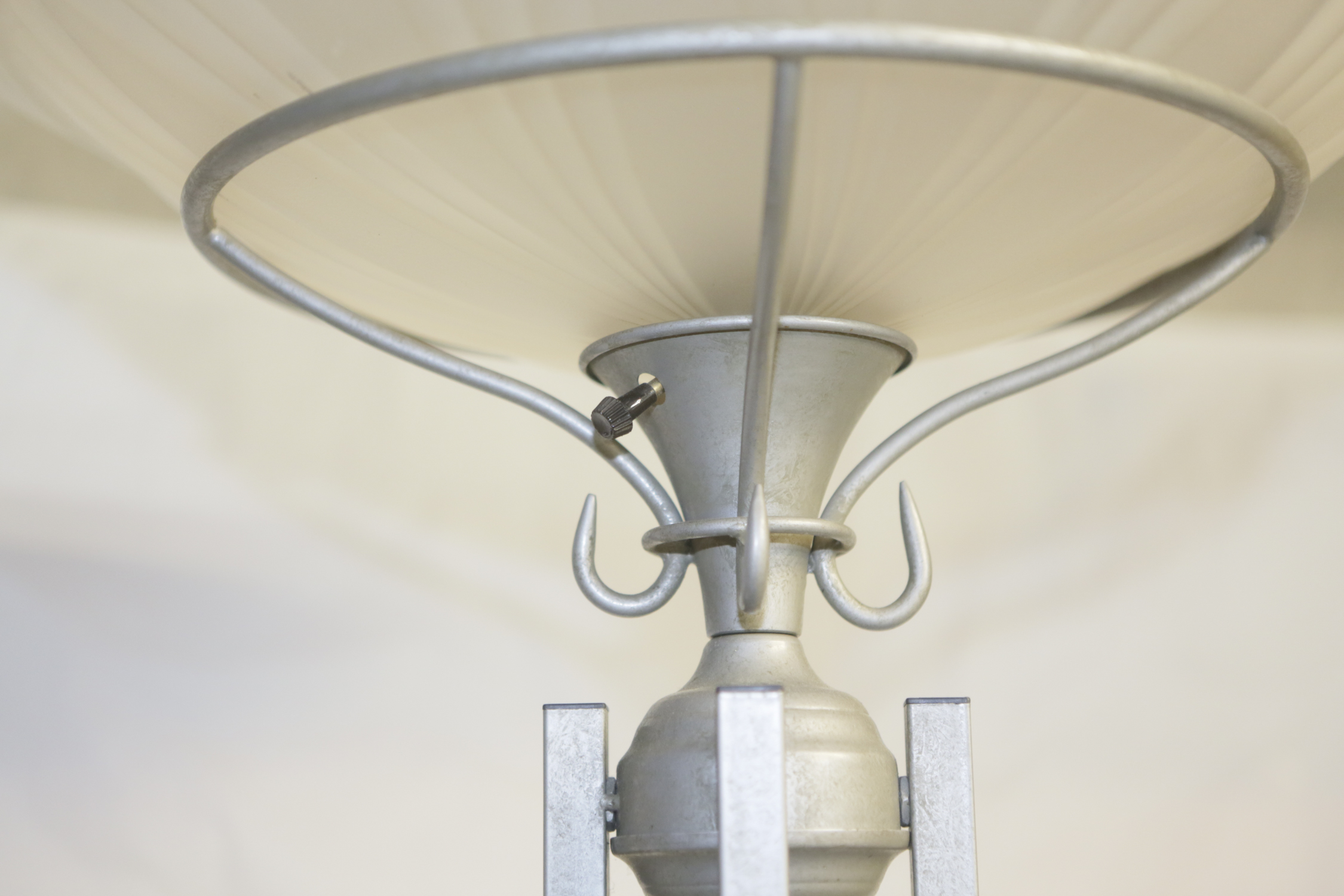 Silver Tone Floor Lamp