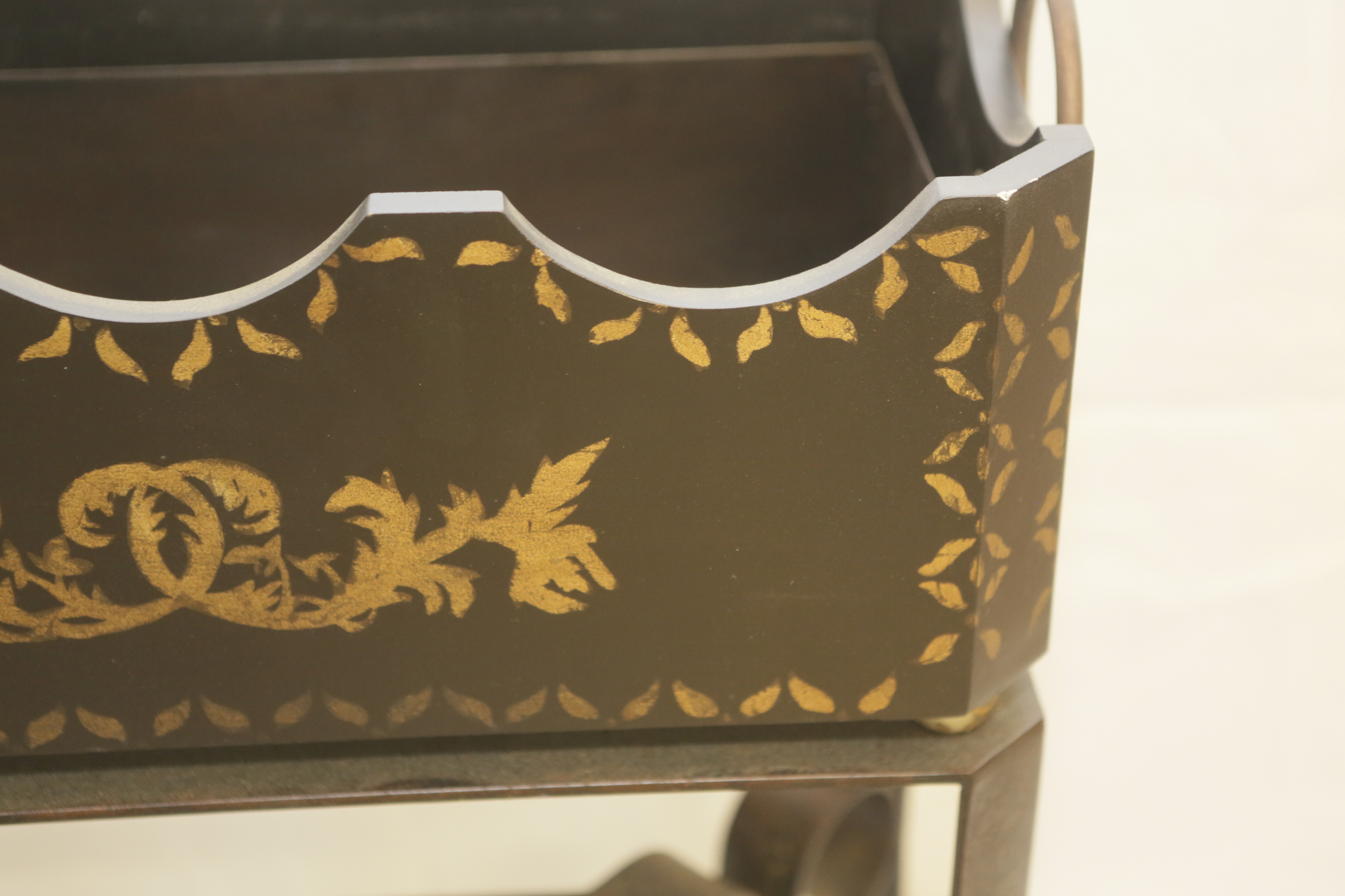 Wooden Planter with Metal Base