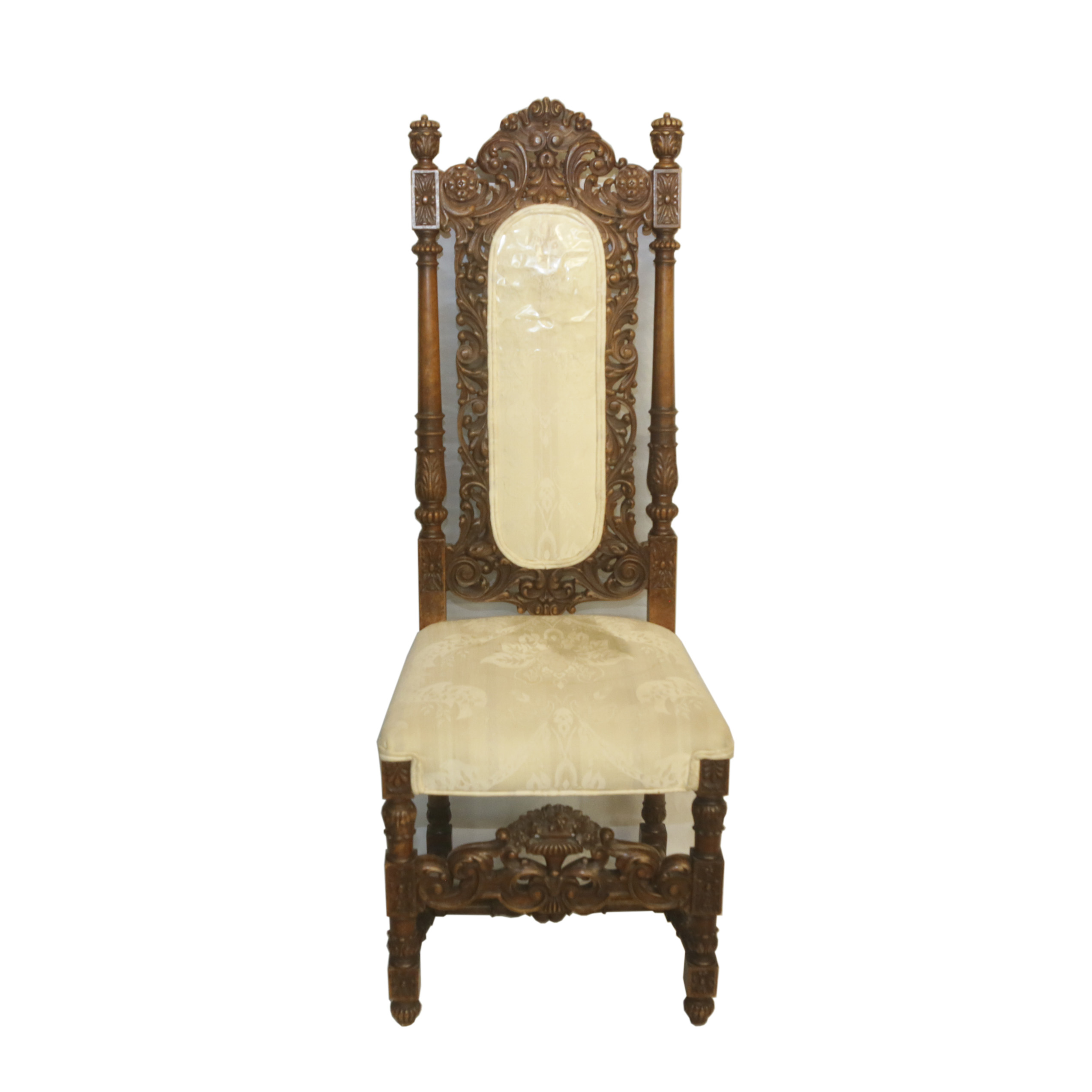 Vintage Renaissance Revival Style Carved Side Chair