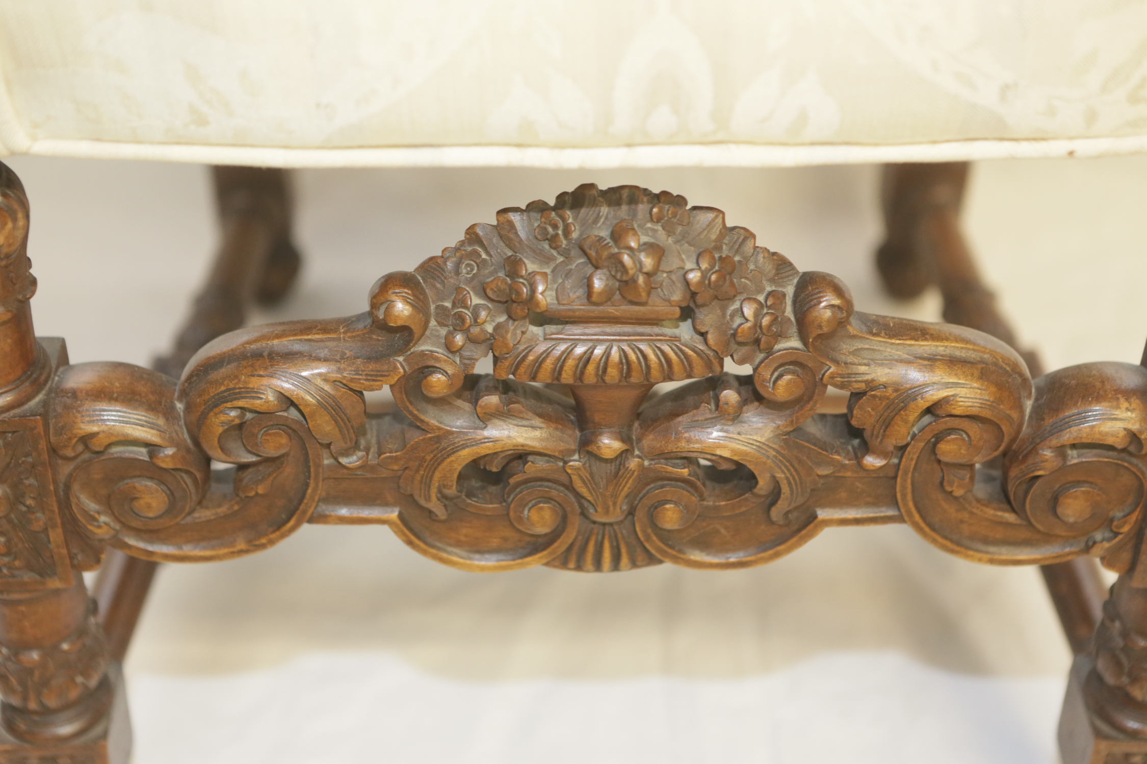 Vintage Renaissance Revival Style Carved Side Chair