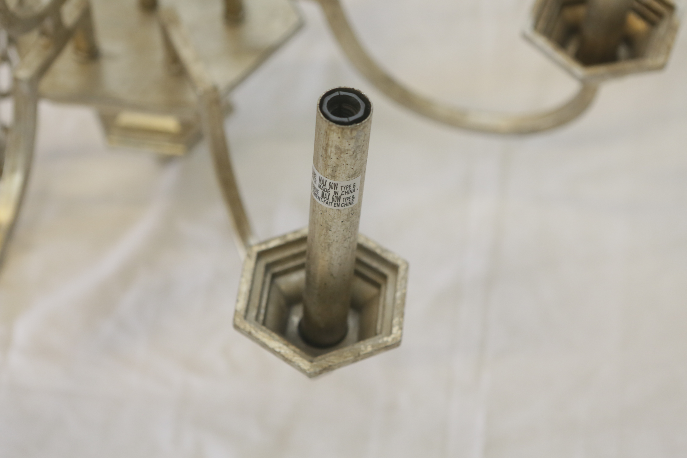 Brushed Gold Tone Chandelier