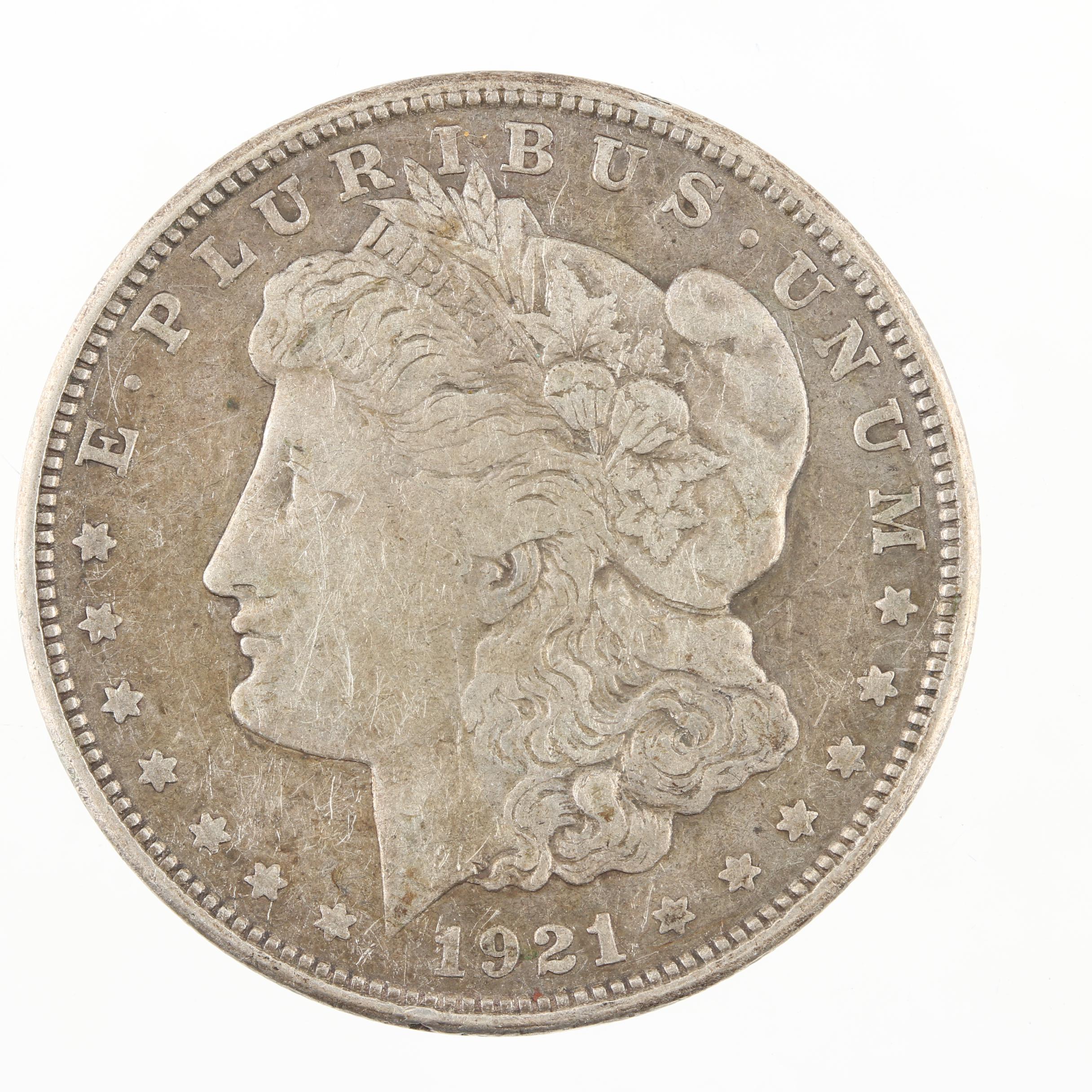 Group of Two Morgan Silver Dollars: 1879 and 1921-D