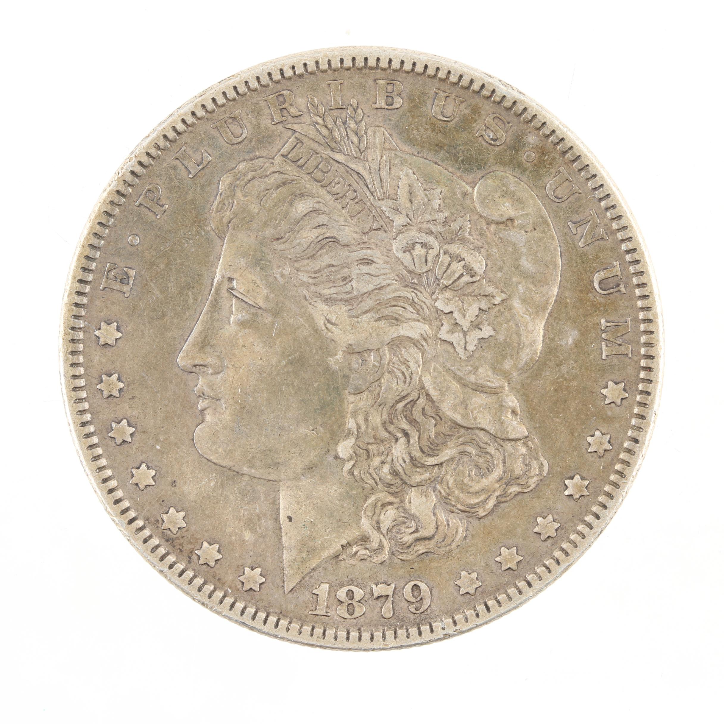 Group of Two Morgan Silver Dollars: 1879 and 1921-D