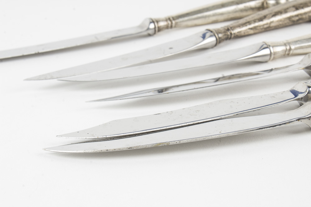 The Stieff Co. Colonial Williamsburg Restoration Sterling Silver Handled Knives