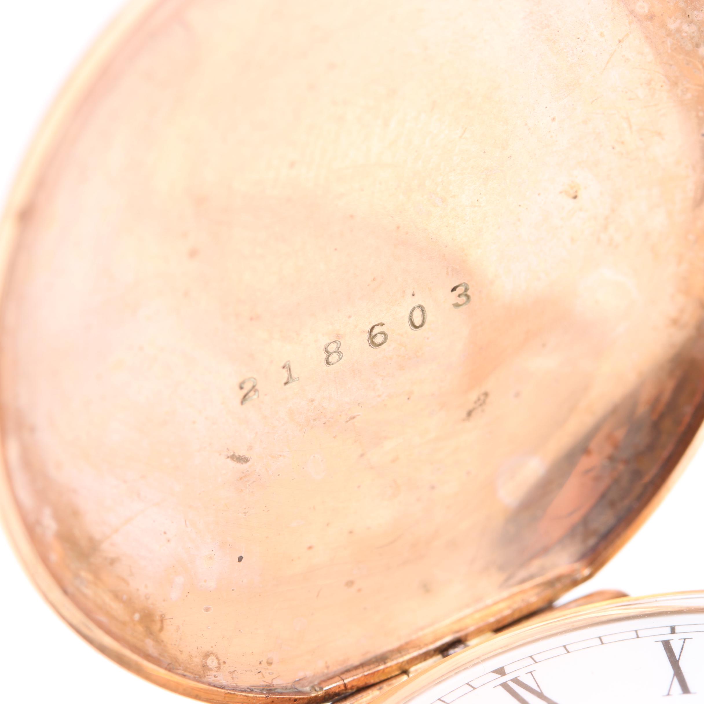 Waltham 14K Multi Color Gold Hunting Case Pocket Watch With Diamond Accent