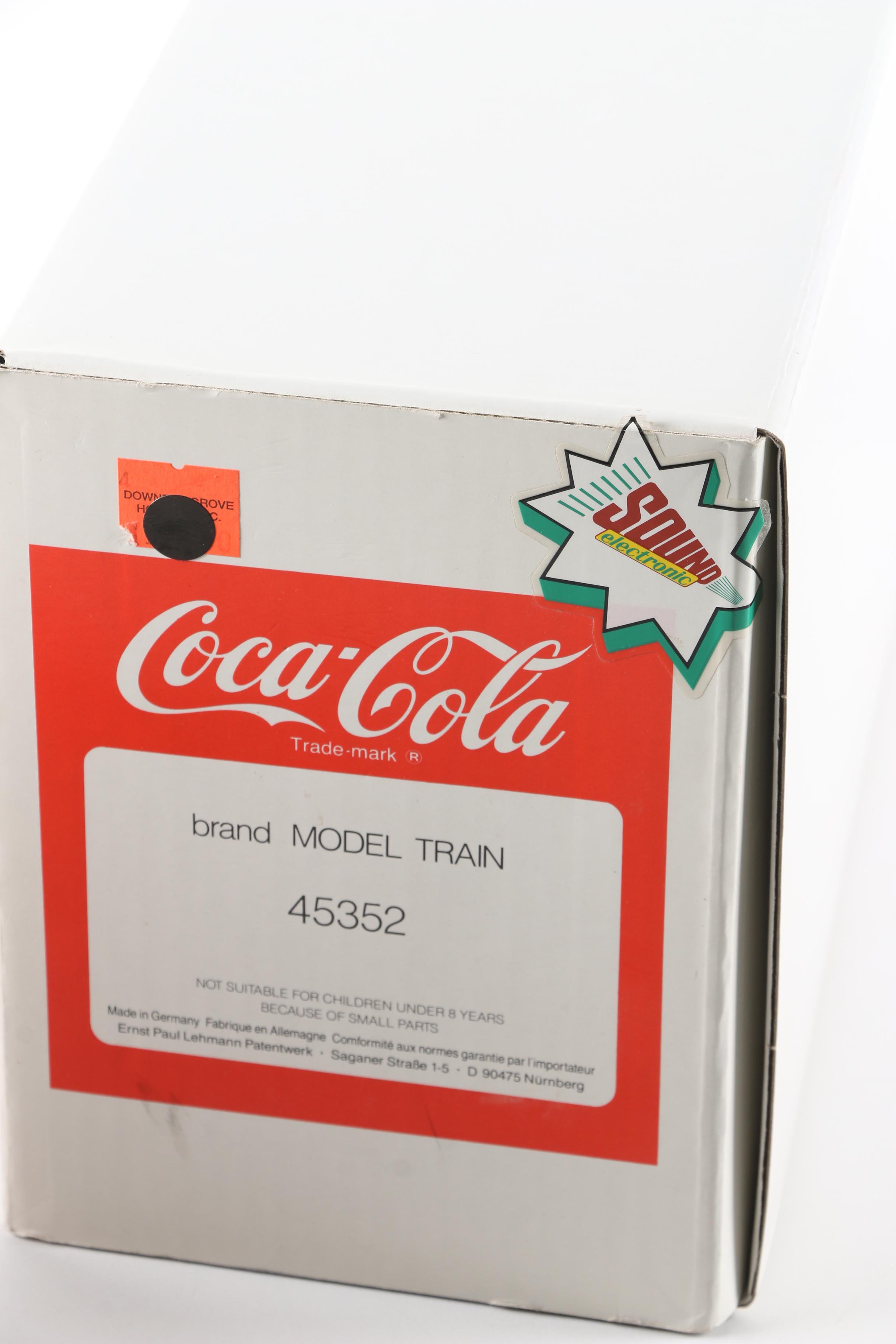 Coca-Cola, RCA Victor, and Budweiser Train Cars