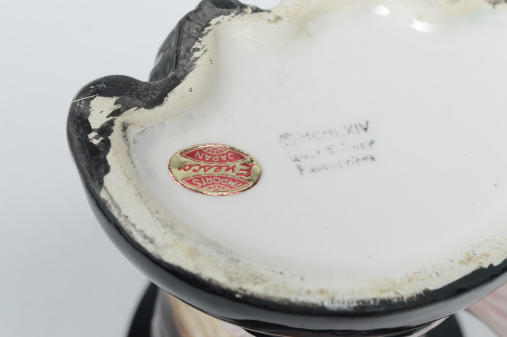 1940s and 1950s Porcelain Lady Head Vases Featuring Mary Poppins