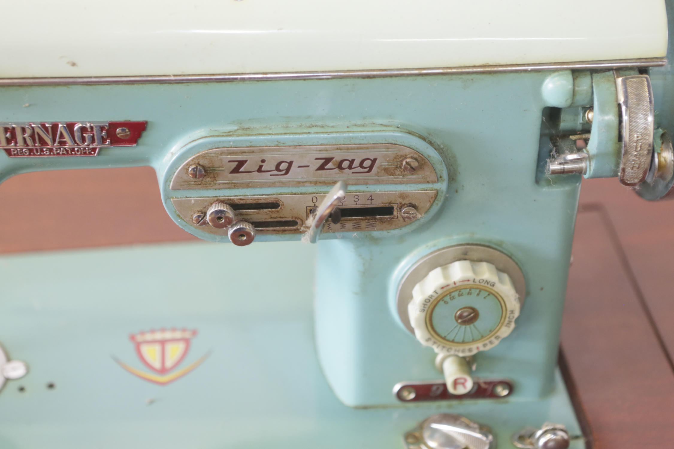 Modernage Zig-Zag Wooden Sewing Table