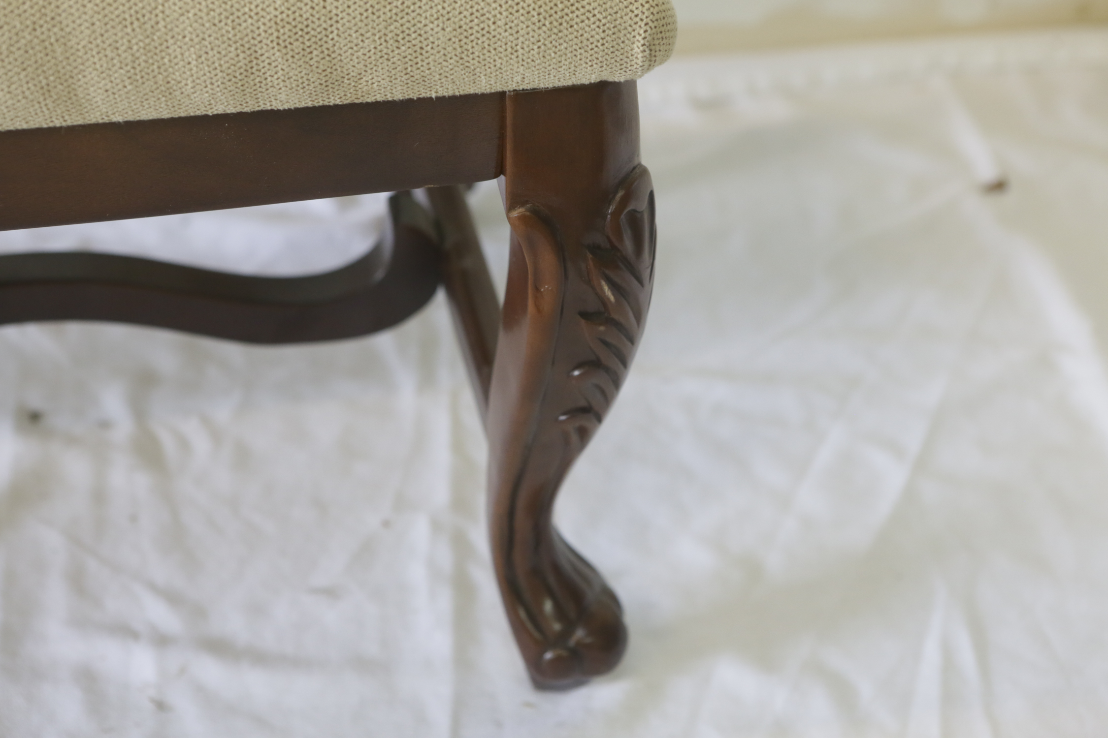 Queen Anne Style Accent Bench