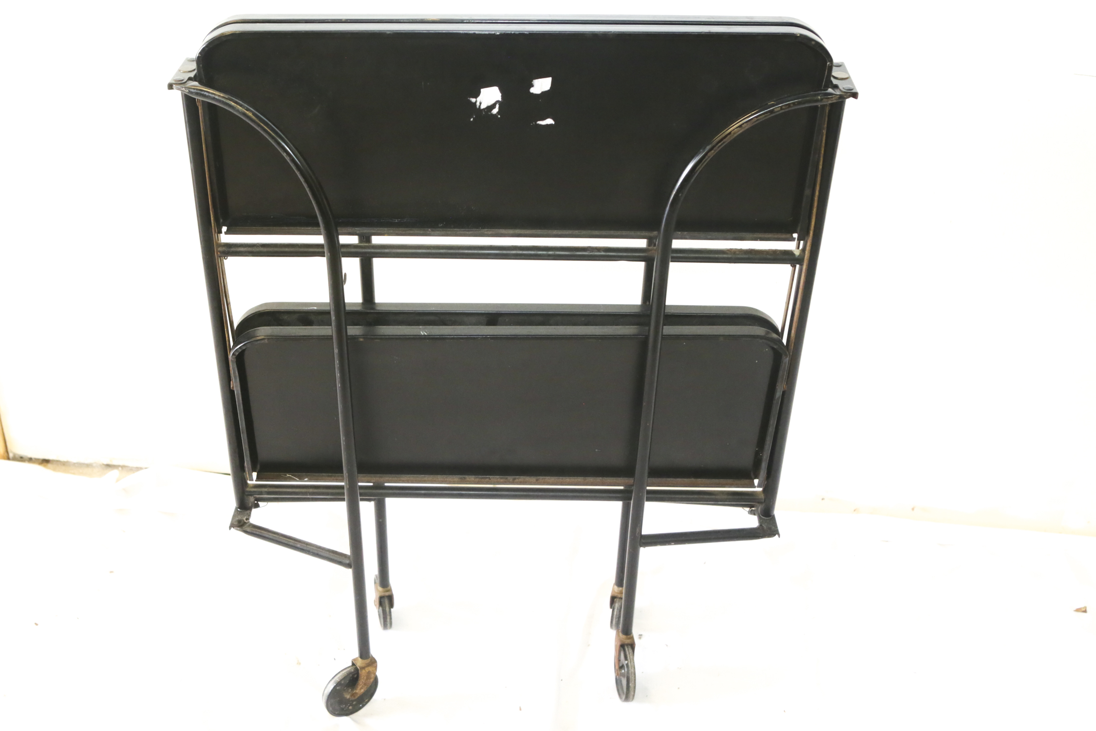 Vintage Stenciled Metal Folding Cart