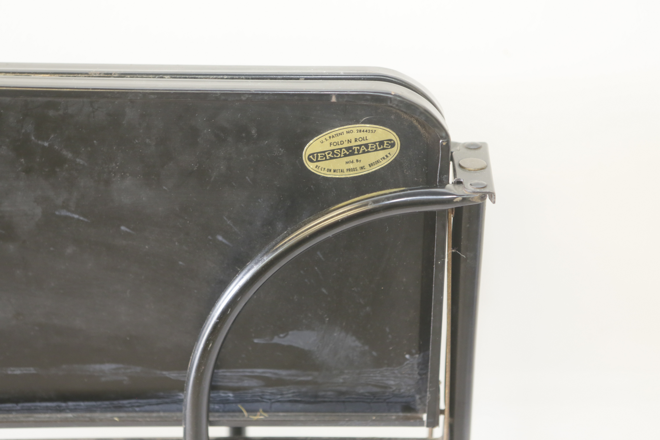 Vintage Stenciled Metal Folding Cart