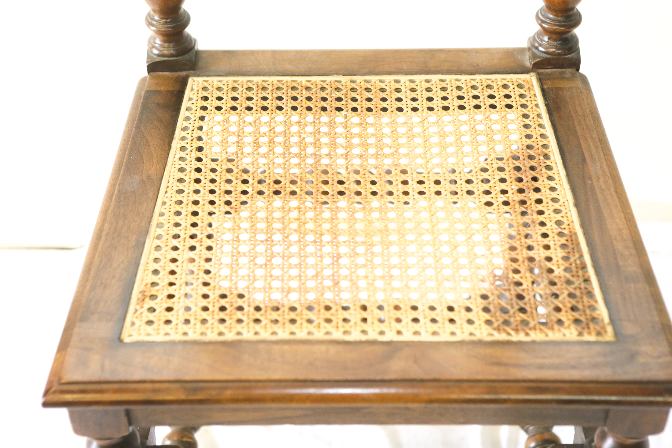 Gothic Style Chair with Cane Seat