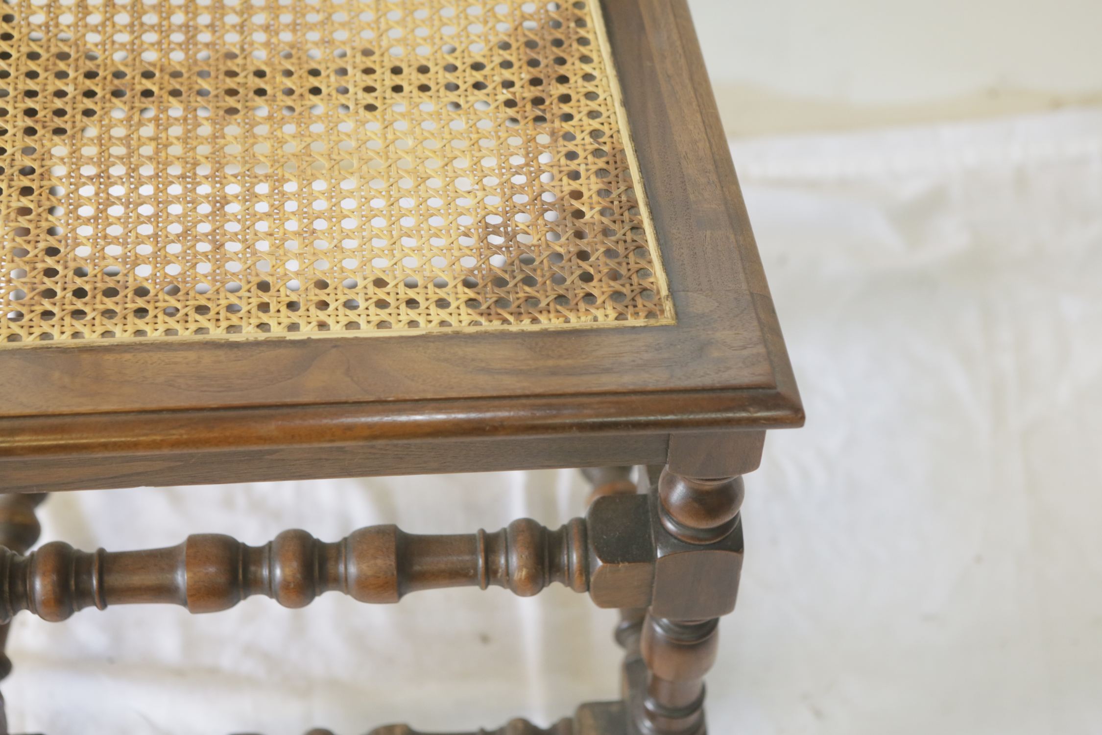 Gothic Style Chair with Cane Seat