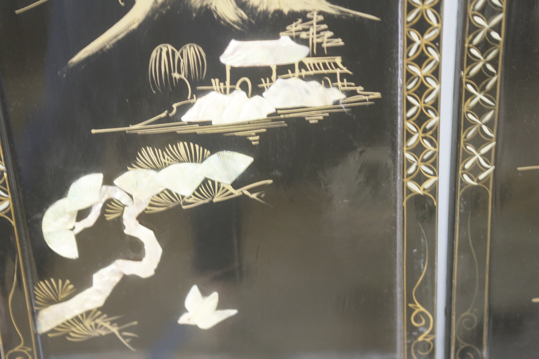 Chinese Decorative Panels with Shell Inlays