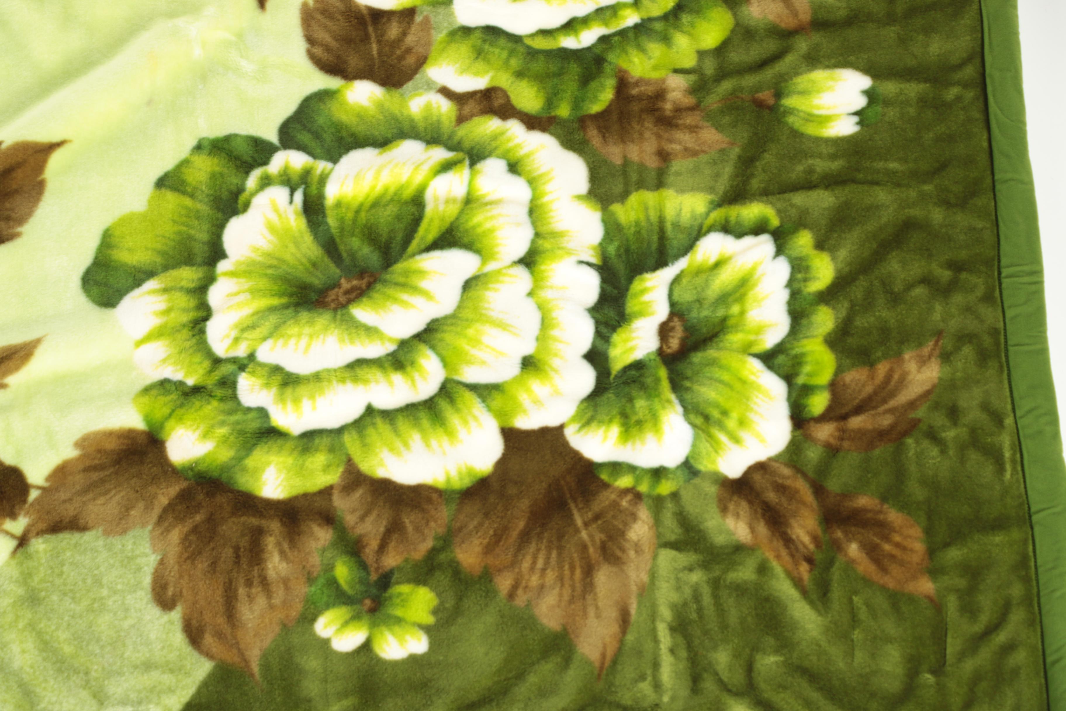 Asian Floral Fleece Blanket