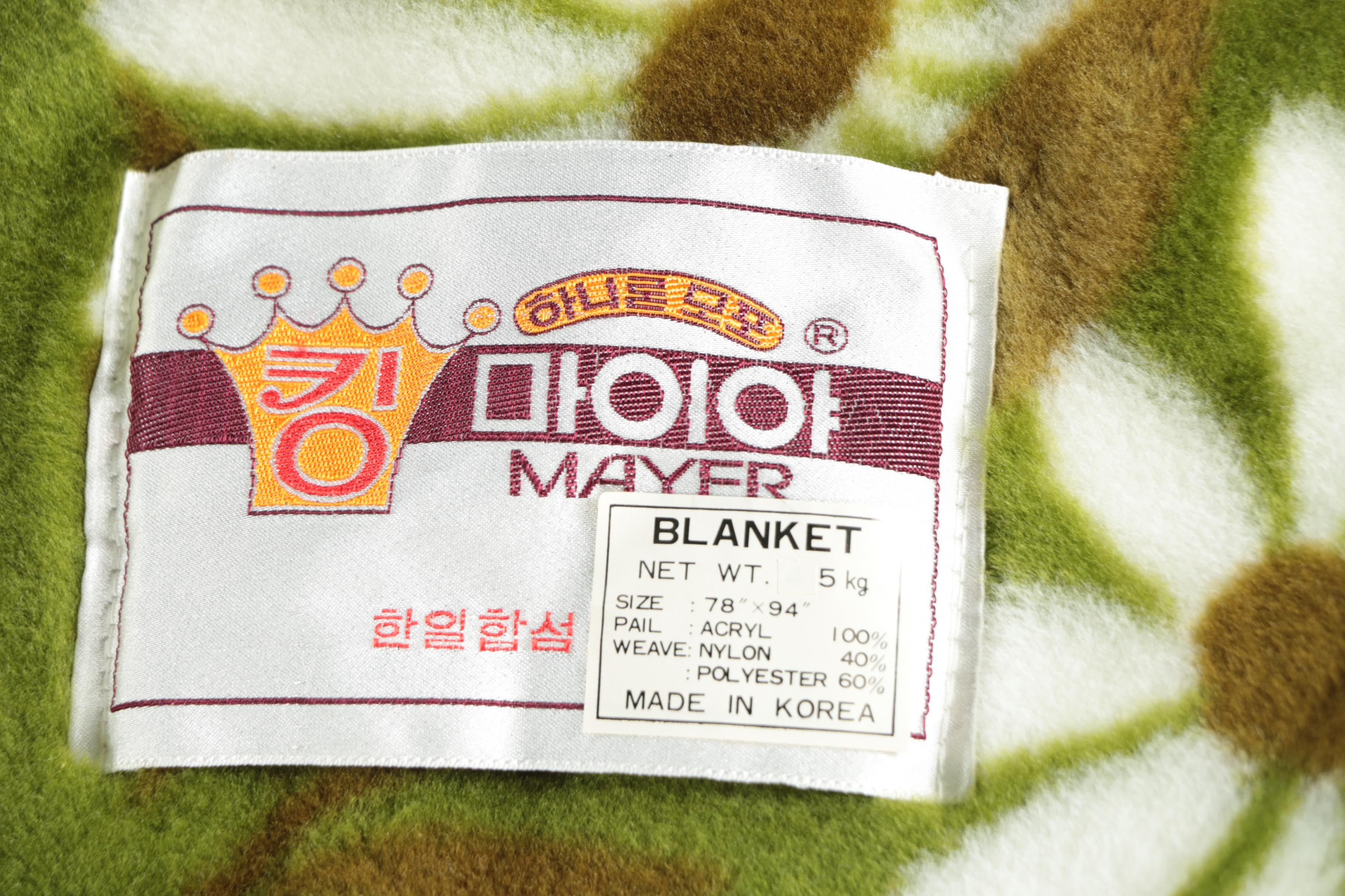 Asian Floral Fleece Blanket