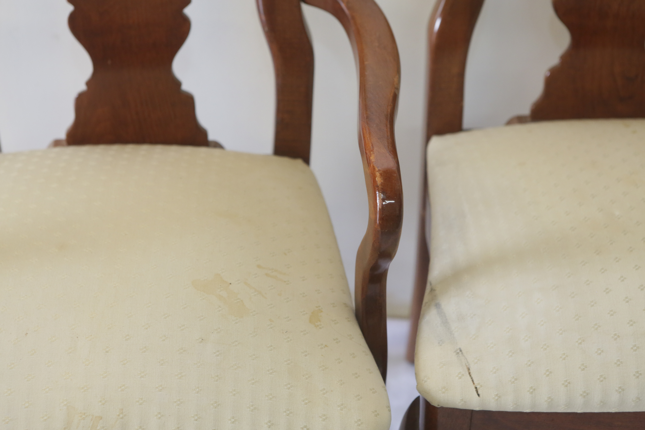 Six Queen Anne Style Dining Chairs