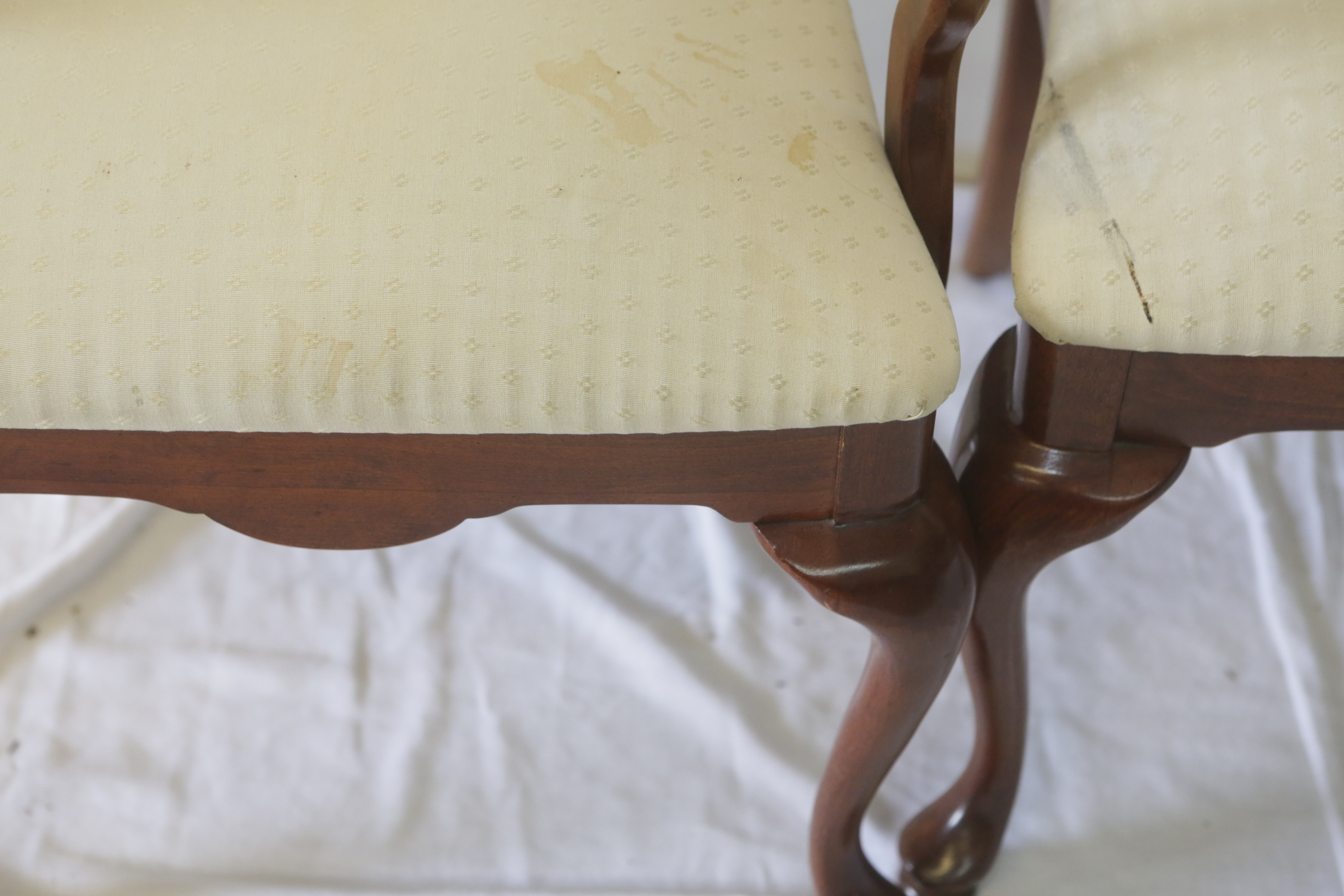 Six Queen Anne Style Dining Chairs