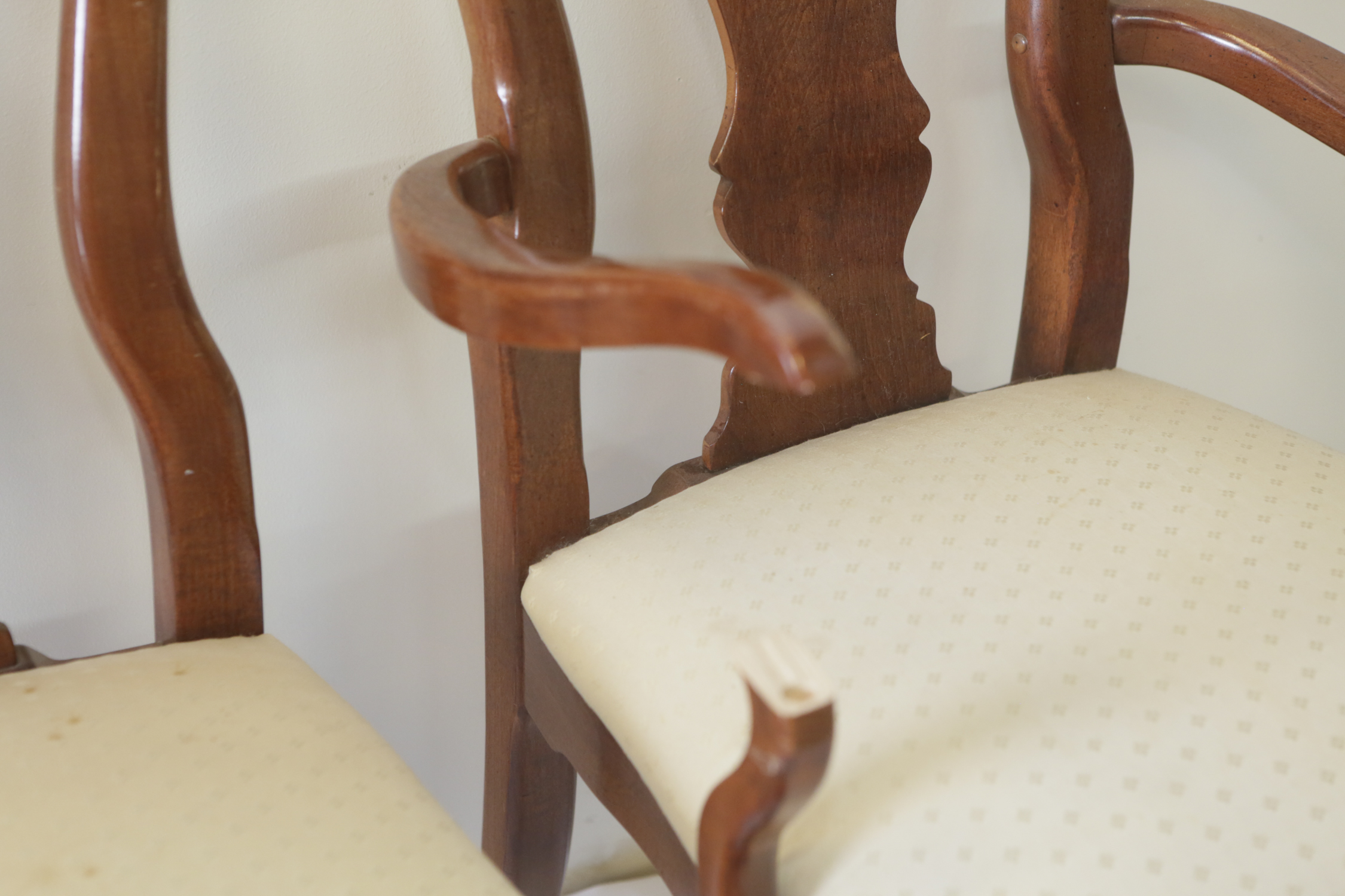 Six Queen Anne Style Dining Chairs