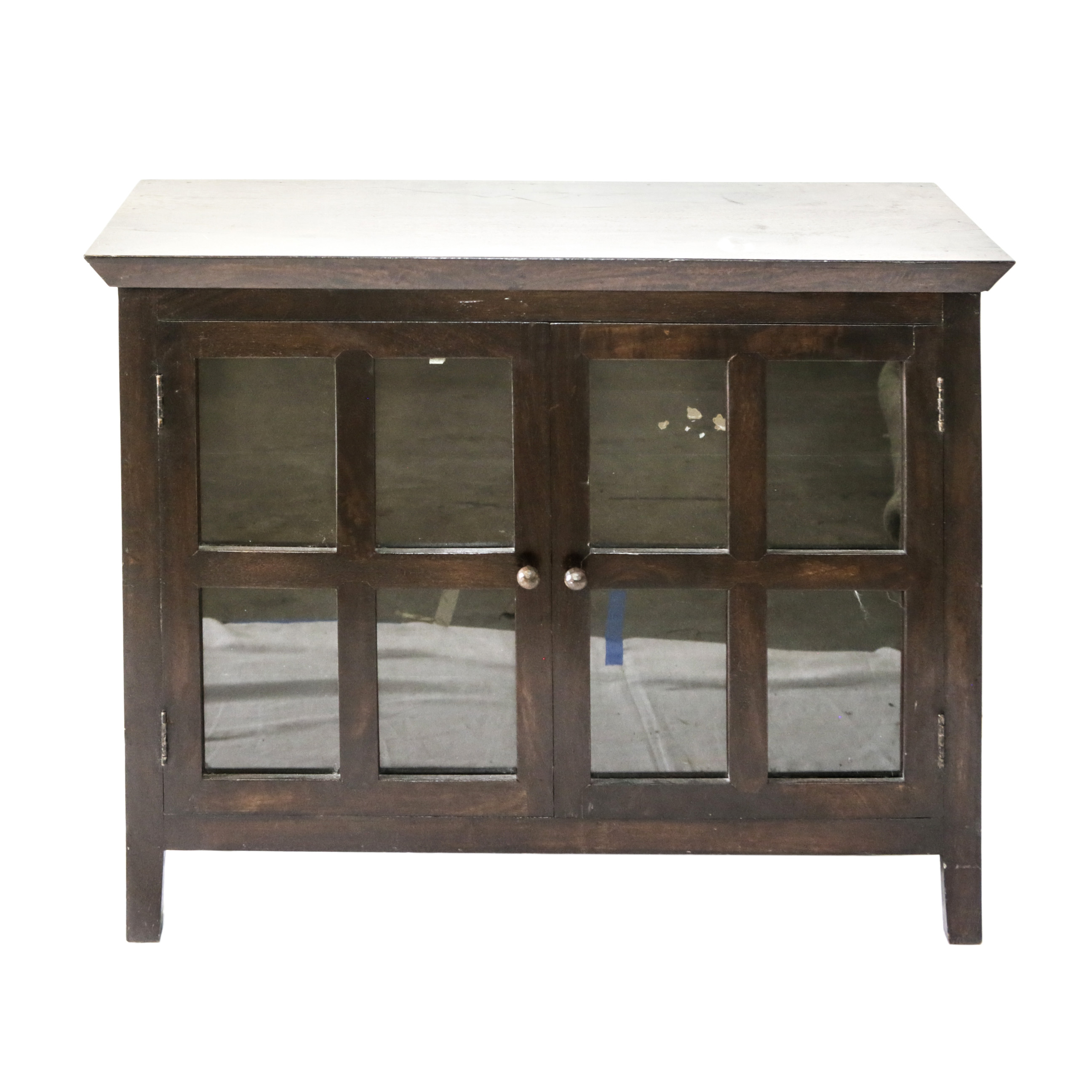 Contemporary Glass Door Side Cabinet by World Market