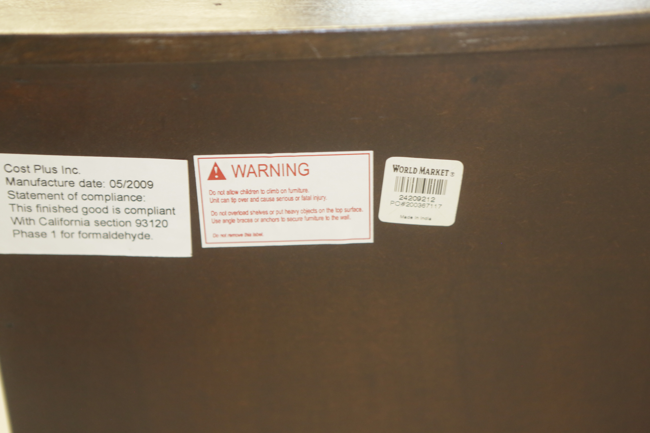 Contemporary Glass Door Side Cabinet by World Market