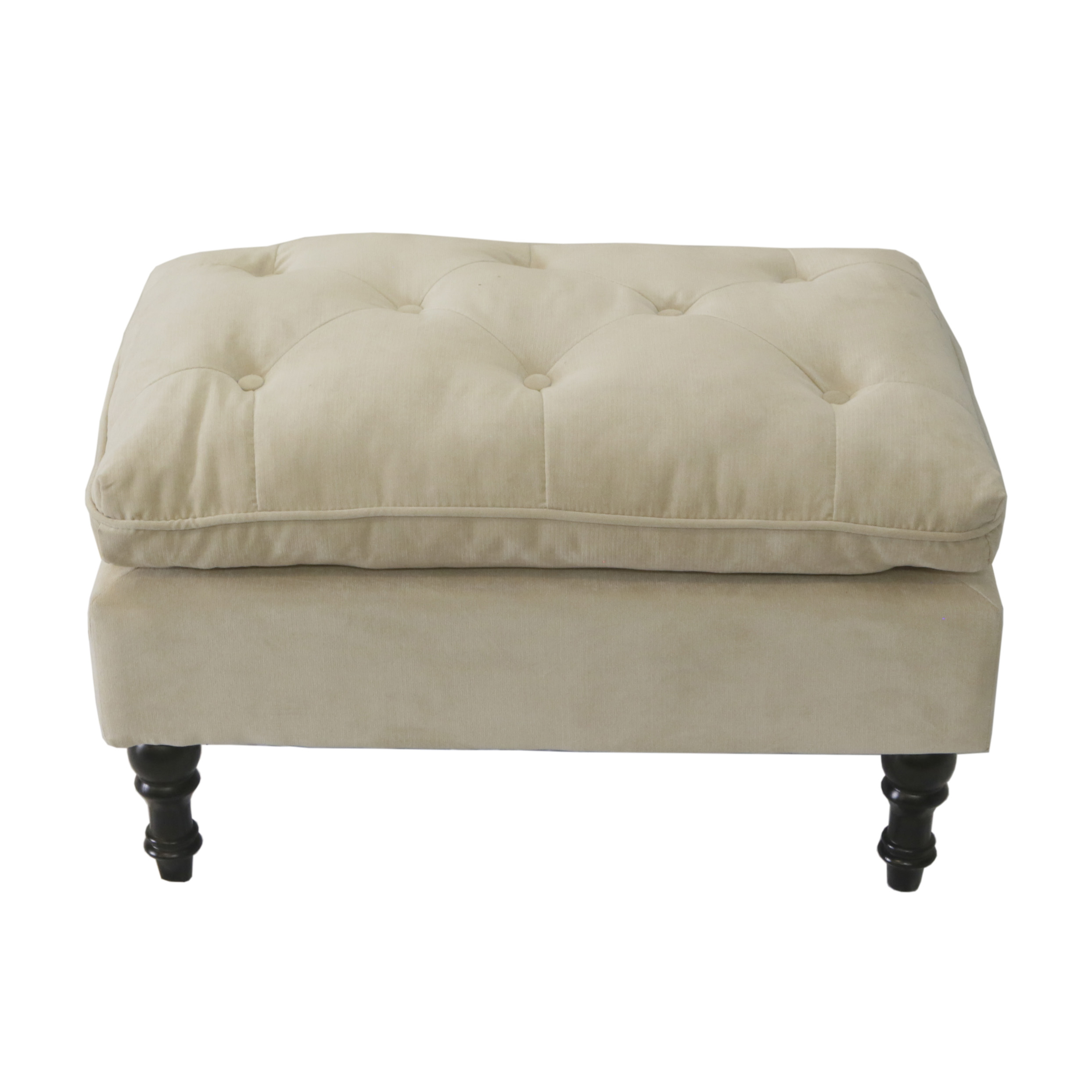Button Tufted Ottoman by Noble House Home