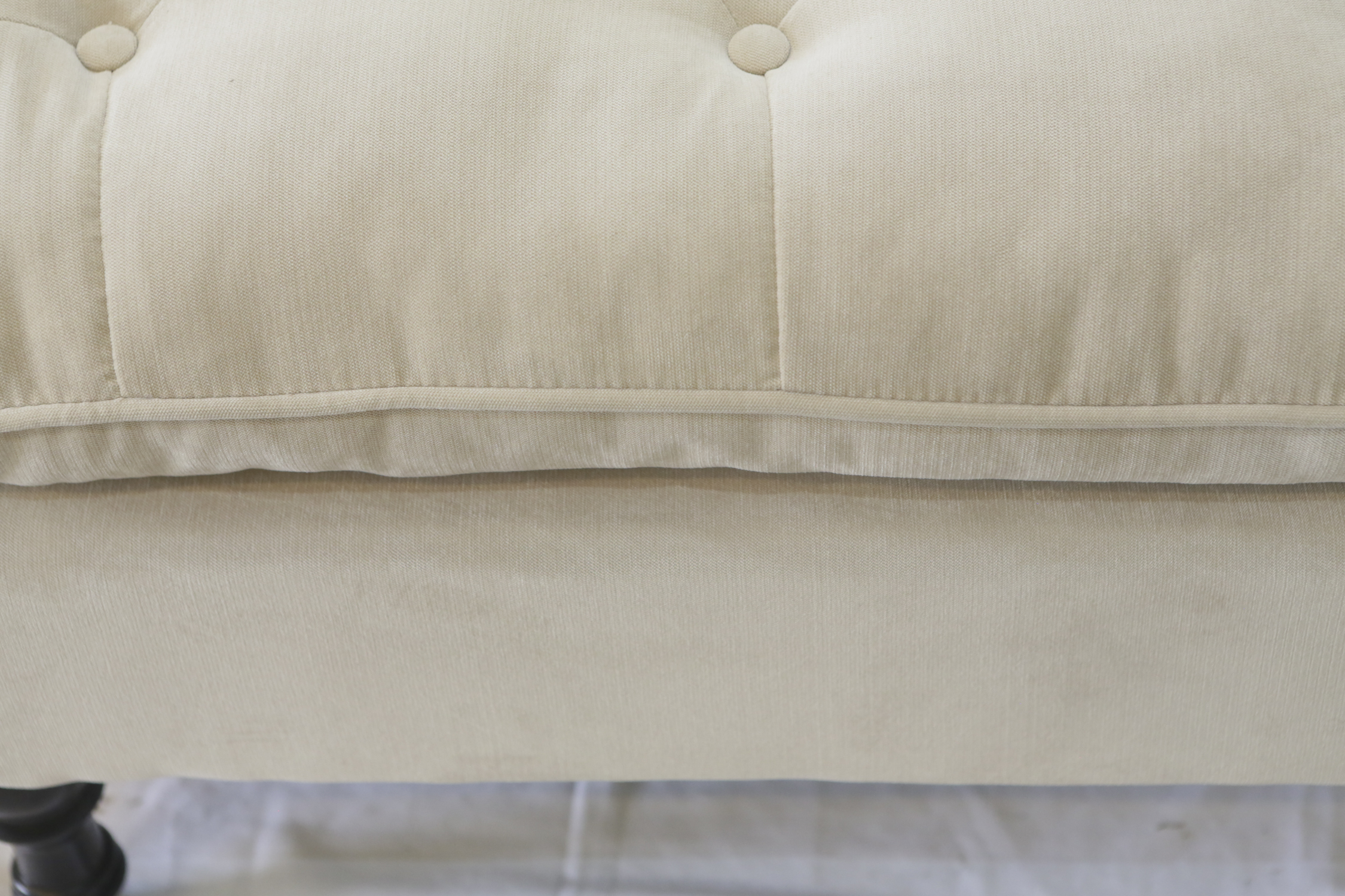 Button Tufted Ottoman by Noble House Home