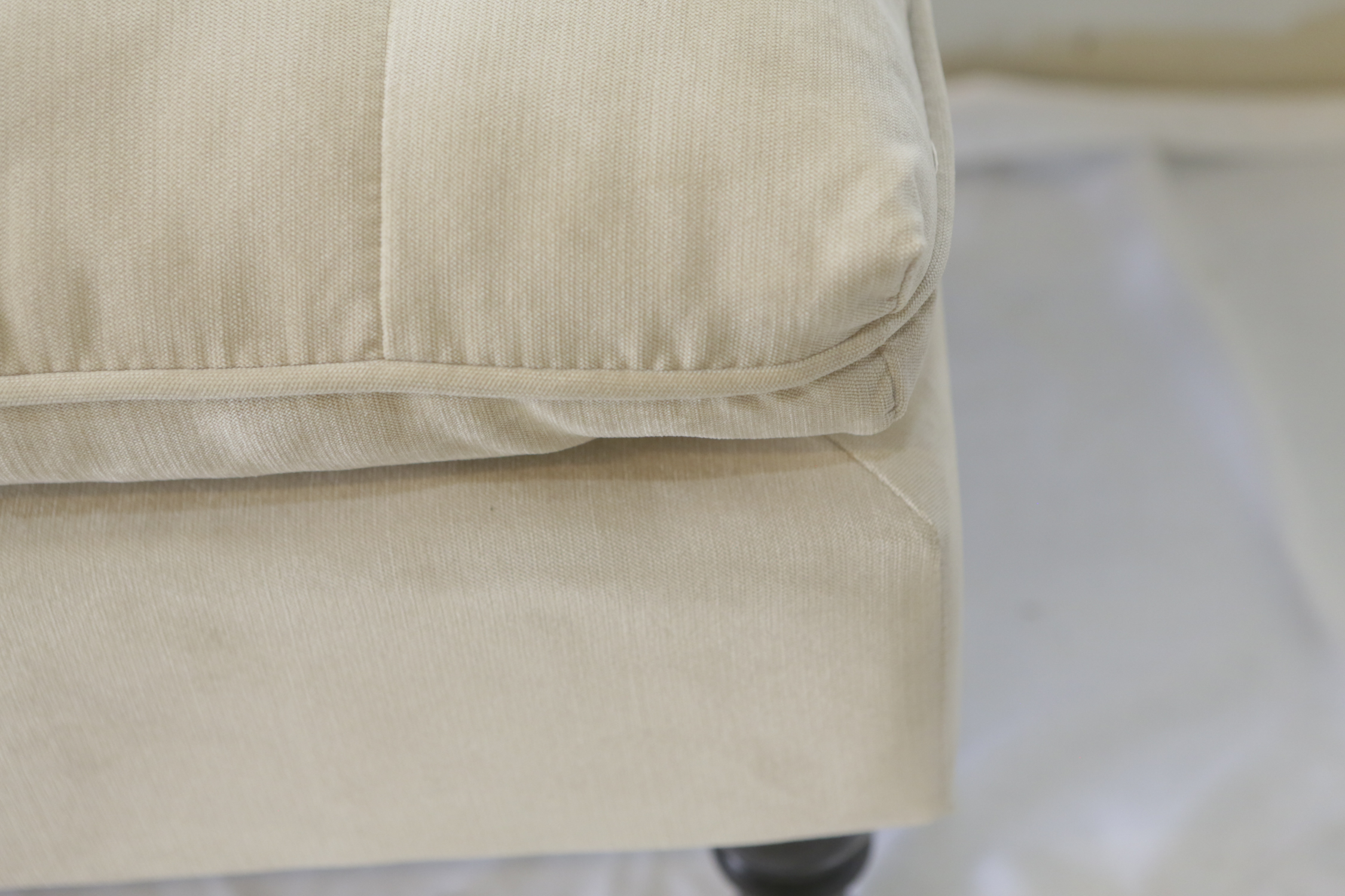 Button Tufted Ottoman by Noble House Home