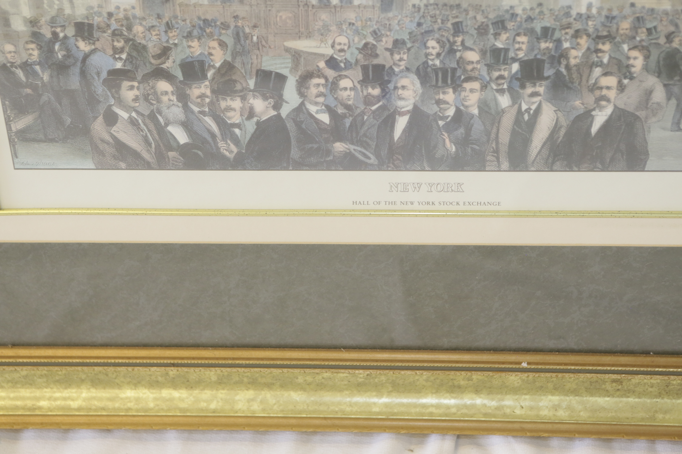 Offset Lithograph After Albert Berghaus "Hall of the New York Stock Exchange"