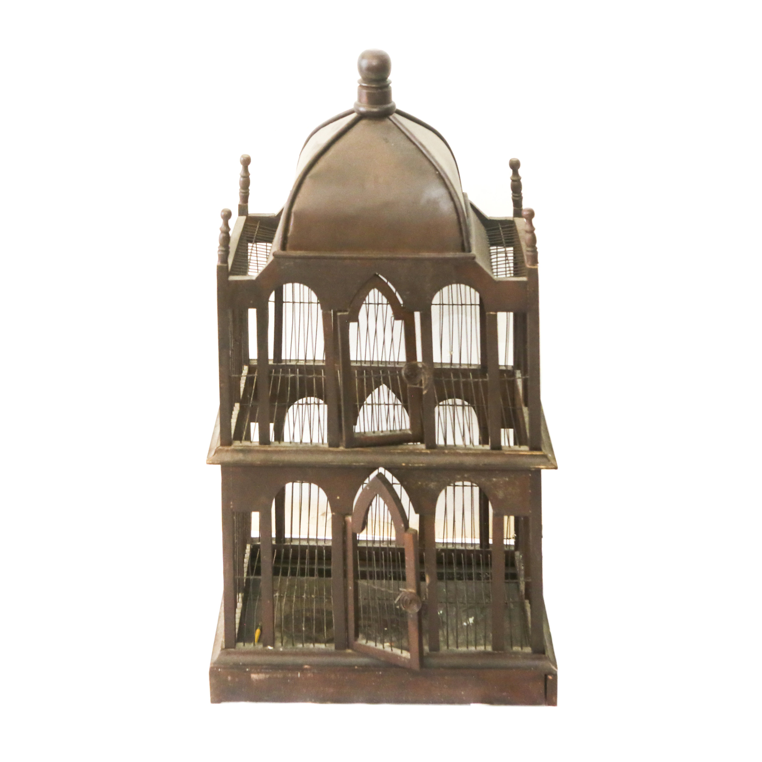 Vintage Wood Birdcage
