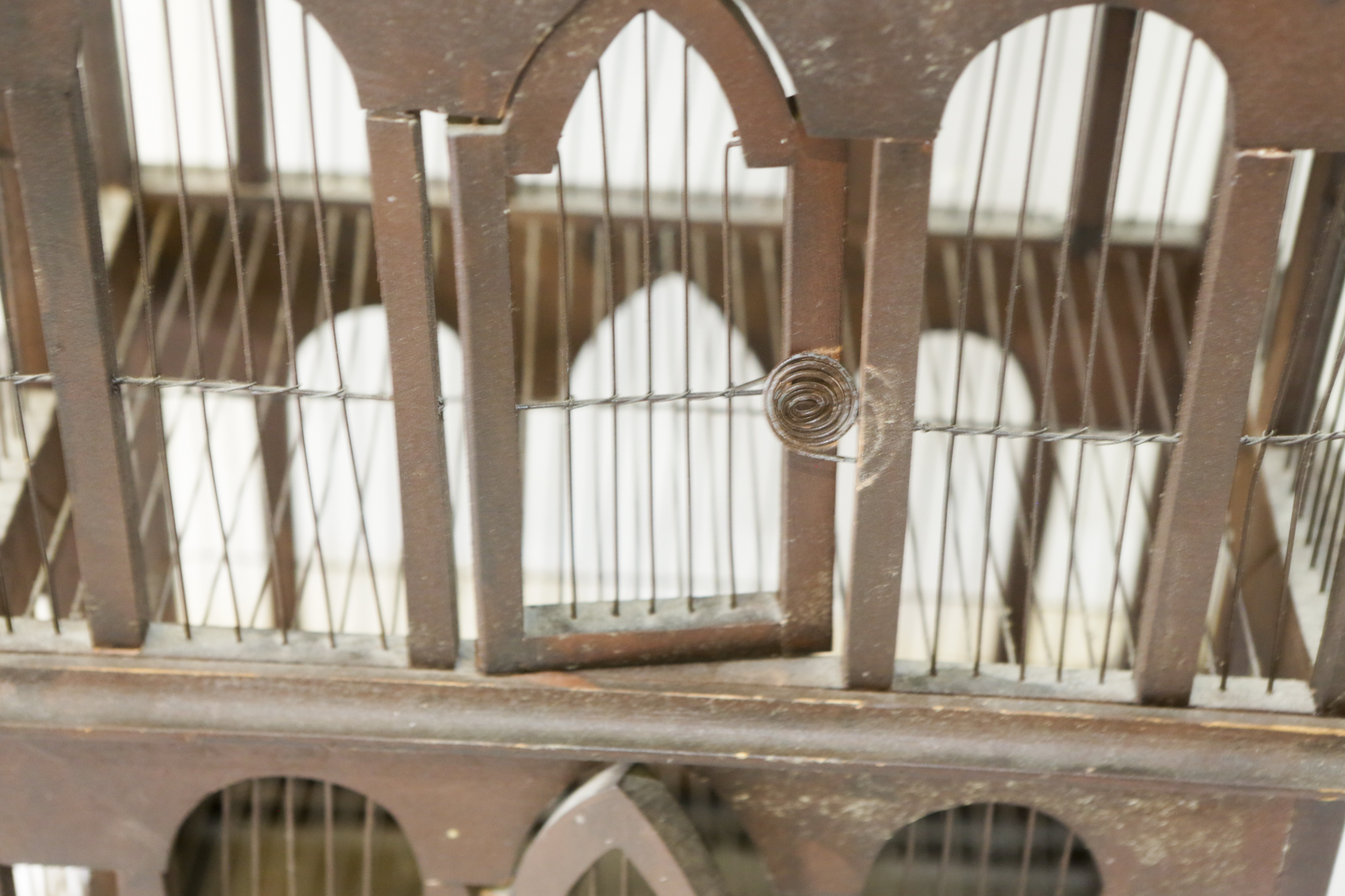 Vintage Wood Birdcage