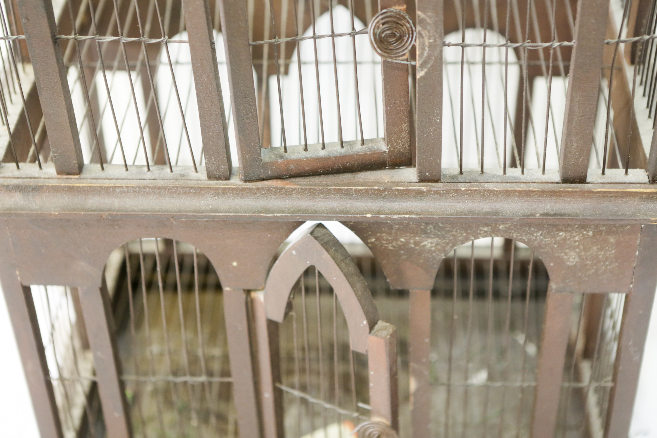 Vintage Wood Birdcage