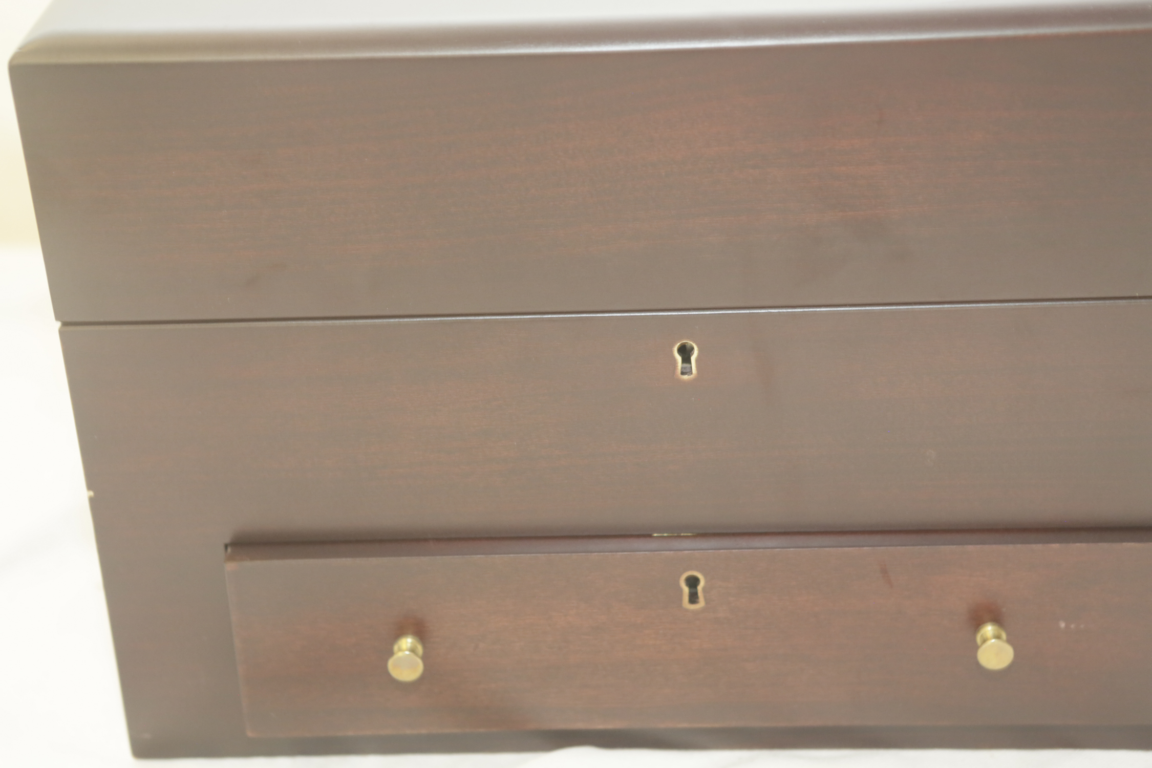 Reed & Barton Wooden Flatware Storage Chest