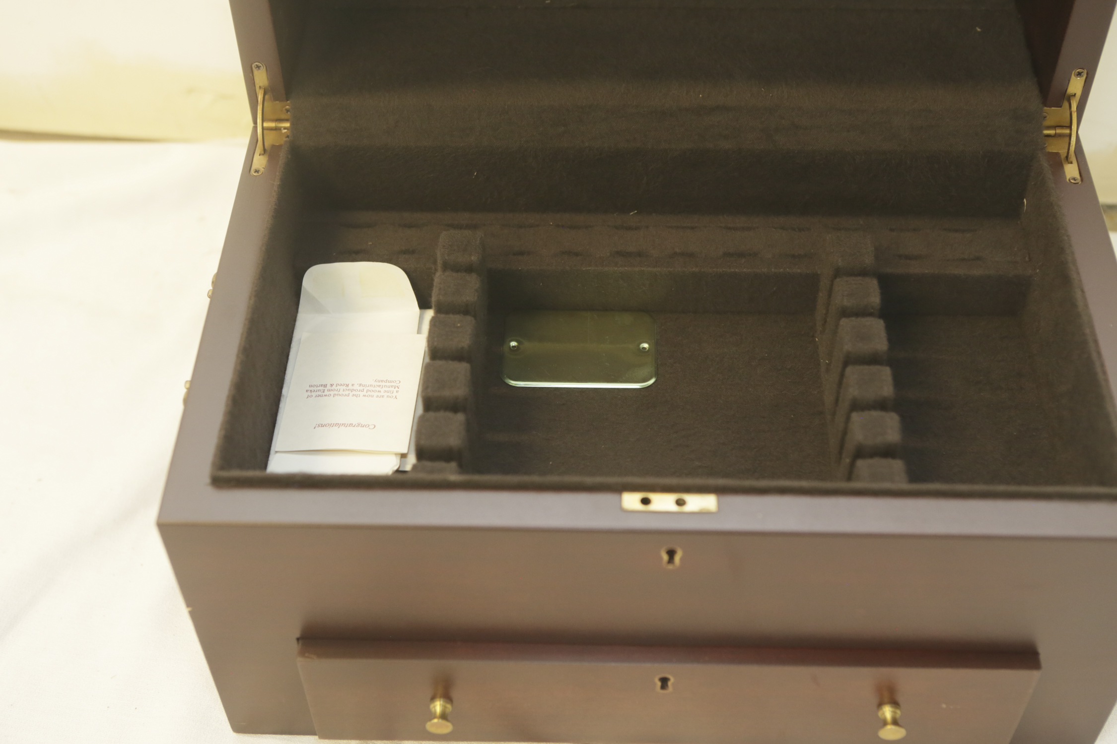 Reed & Barton Wooden Flatware Storage Chest