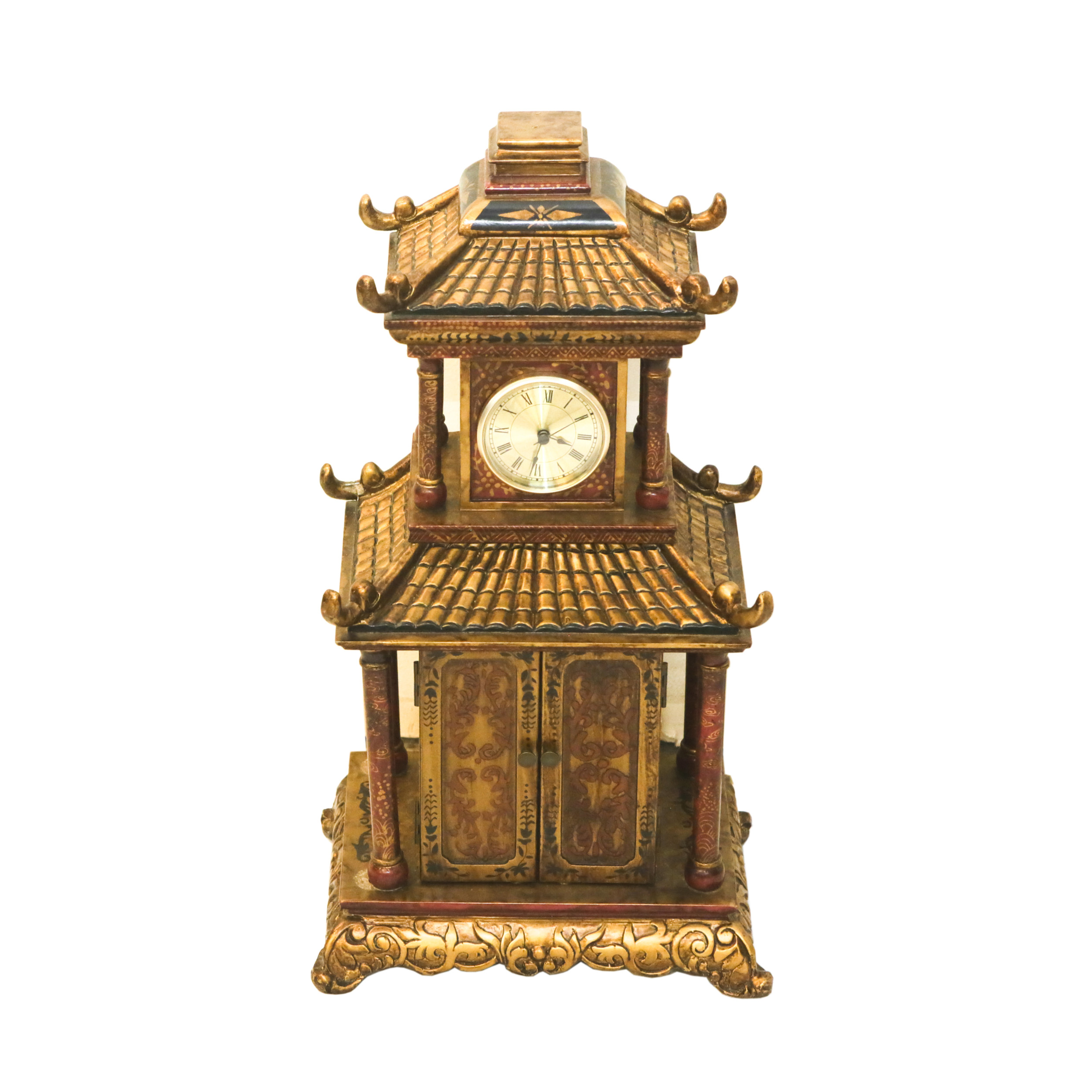 Asian Inspired Clock and Storage Chest