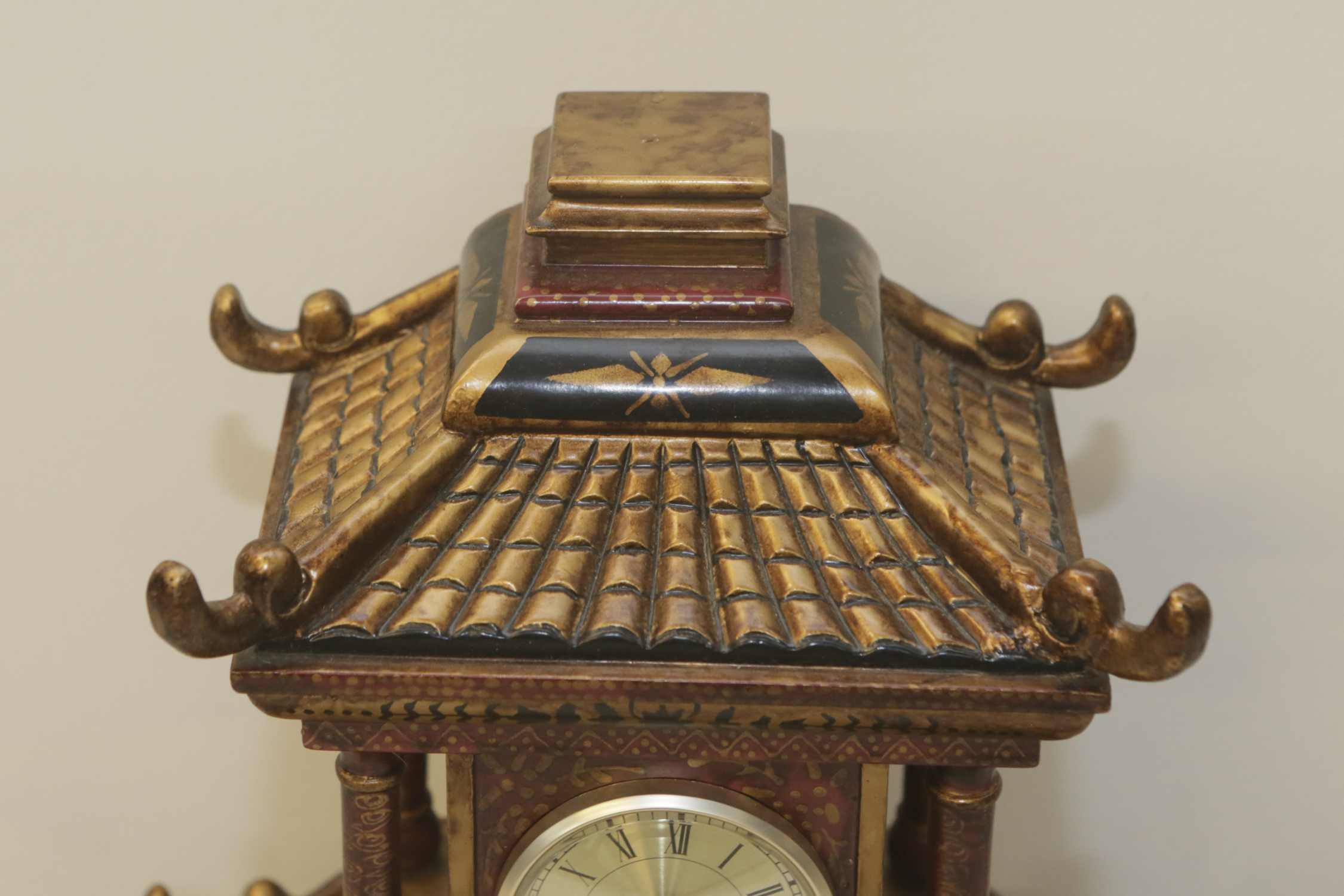 Asian Inspired Clock and Storage Chest