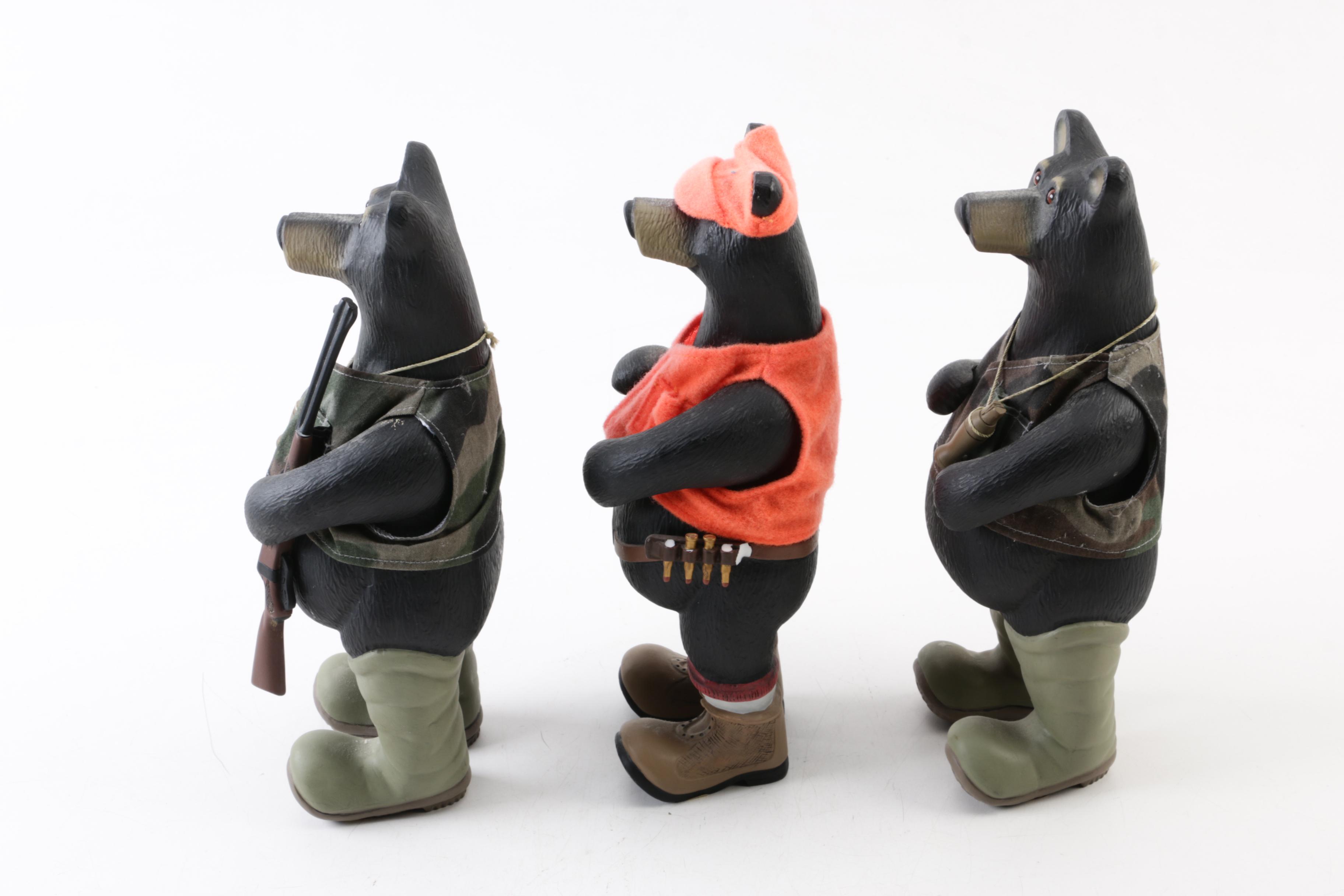 The Hadley Collection Hunting Bear Figurines