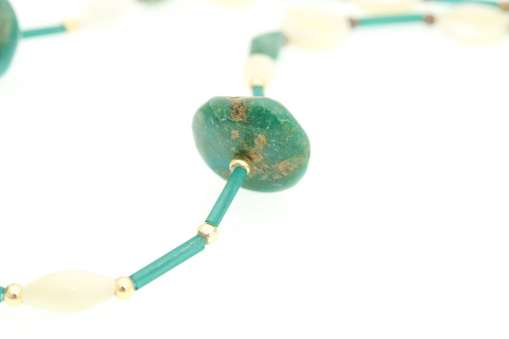 Turquoise, Mother of Pearl, and Hematite Necklaces