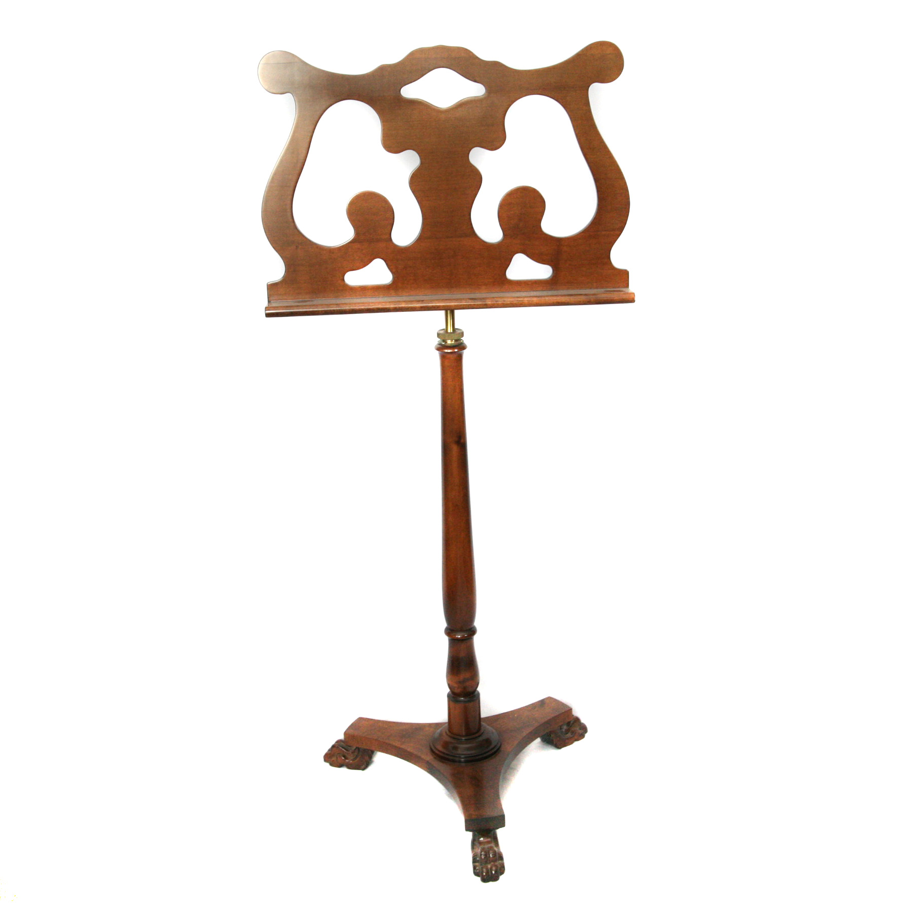 Mid 20th Century Italian Salvi Mahogany and Brass Sheet Music Stand