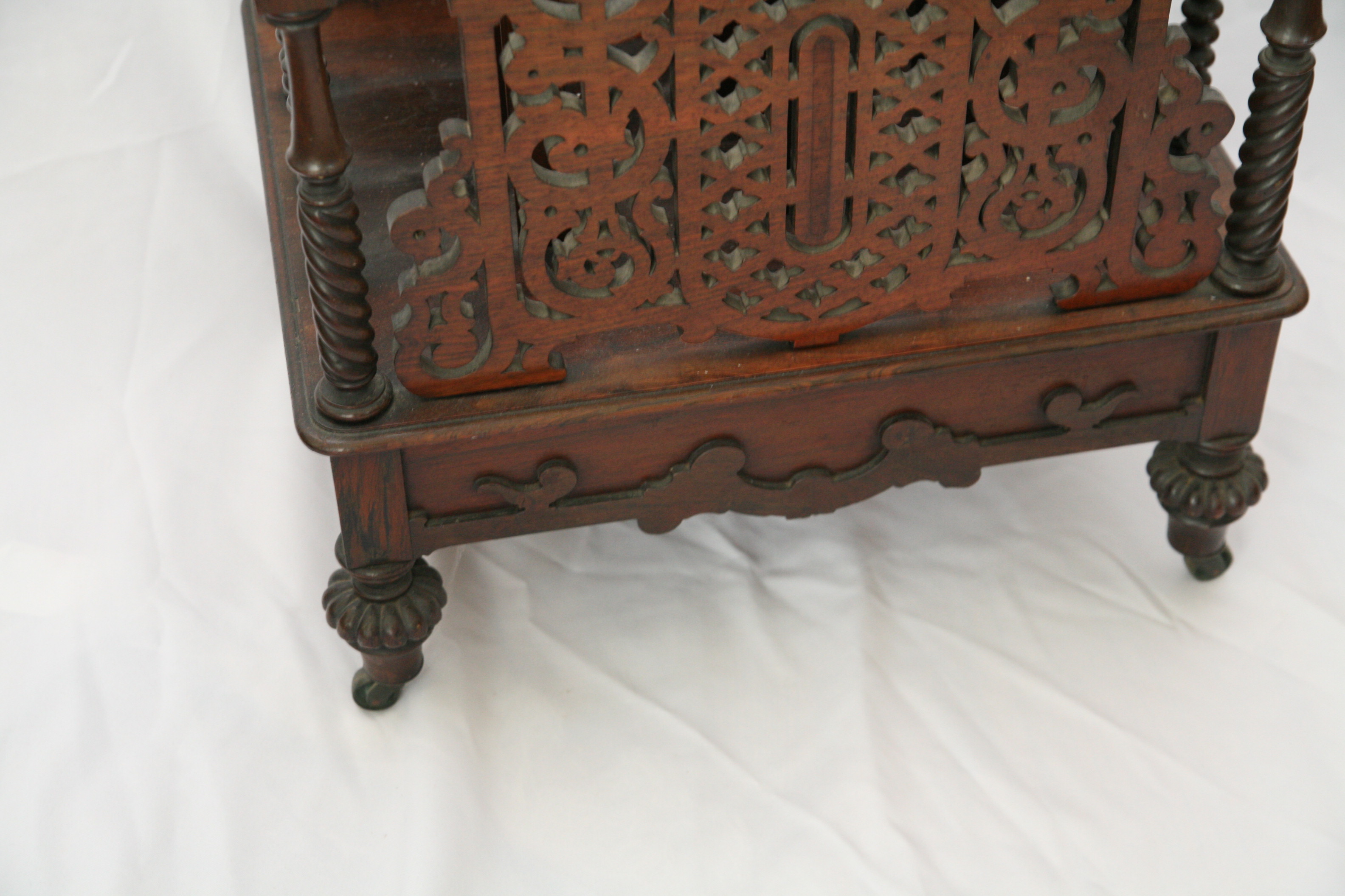 Pierced Panel Wooden Magazine Rack