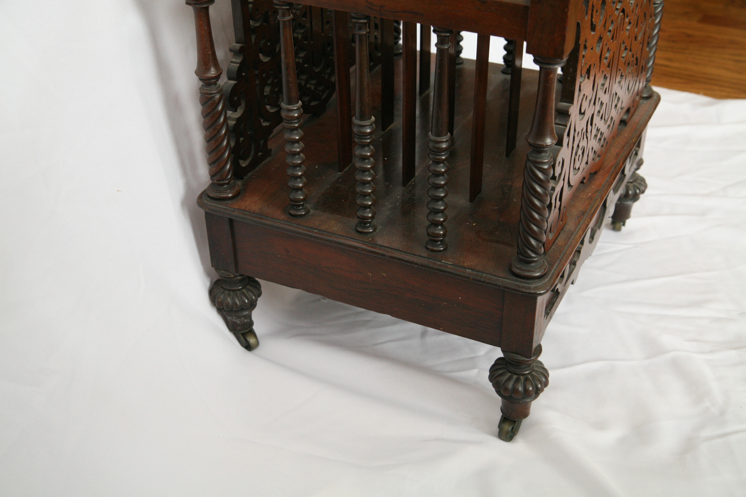 Pierced Panel Wooden Magazine Rack