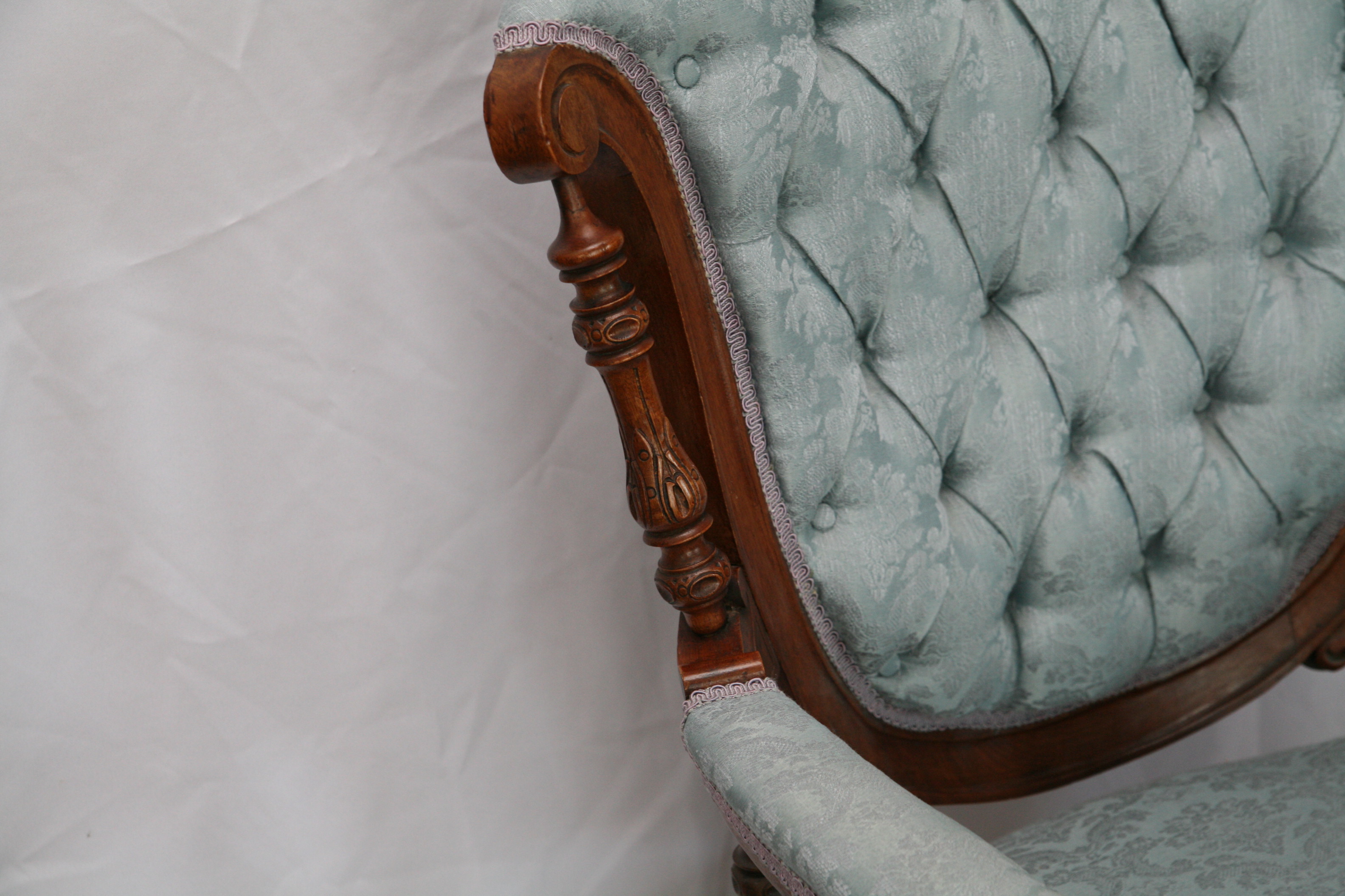 Antique Victorian Eastlake Upholstered Armchair