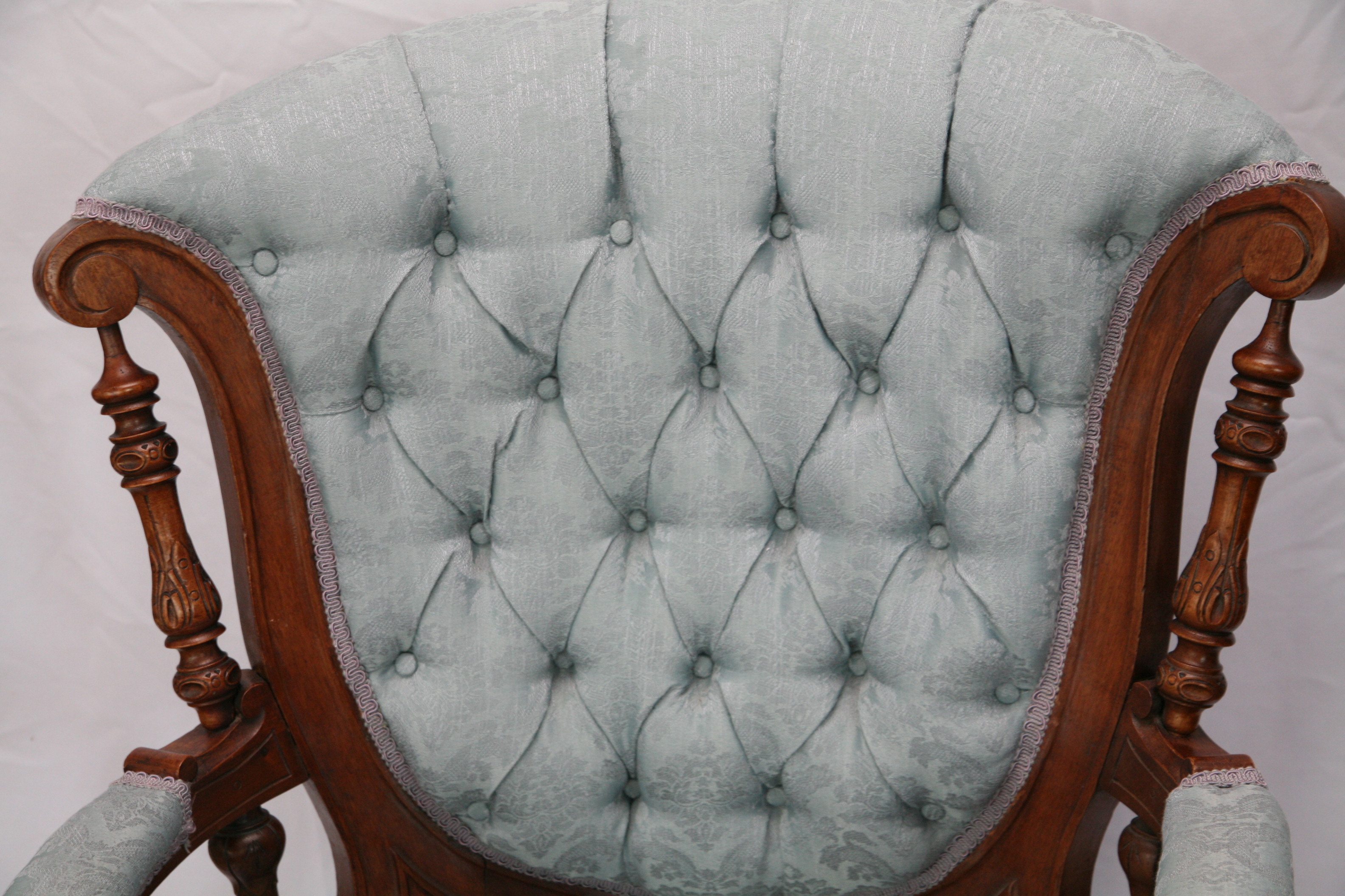 Antique Victorian Eastlake Upholstered Armchair