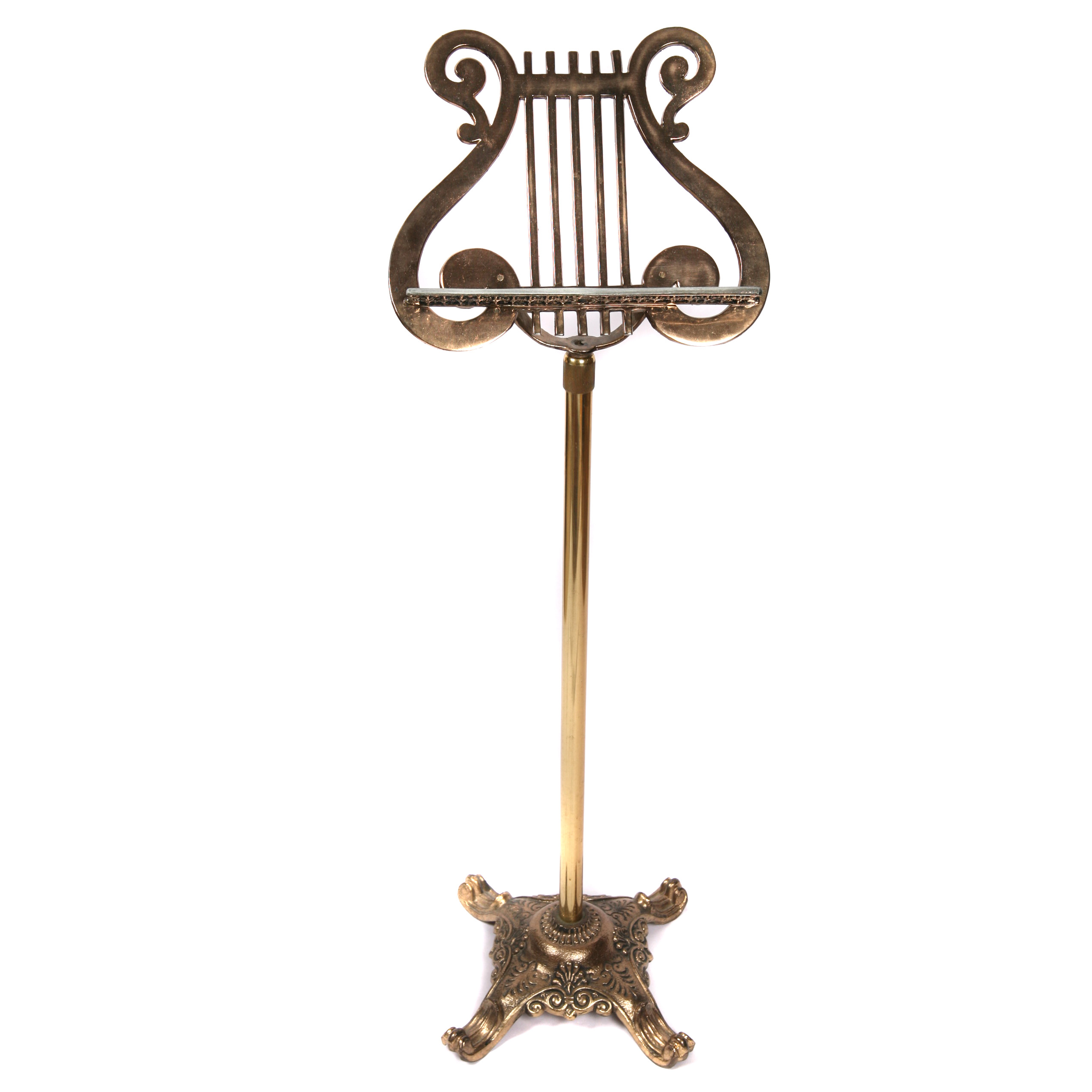 Brass Lyre-Shaped Sheet Music Stand